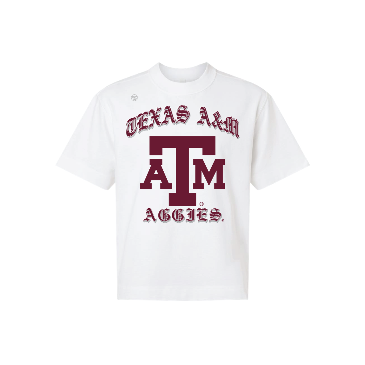 Texas A&M Aggies Men's Mascot Old English Tee - White