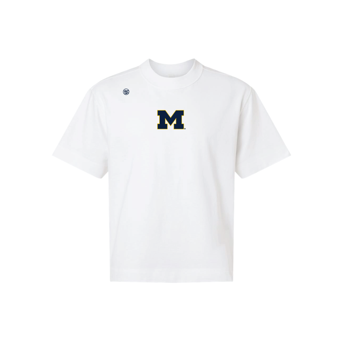 Michigan Wolverines Men's Center Logo Tee - White
