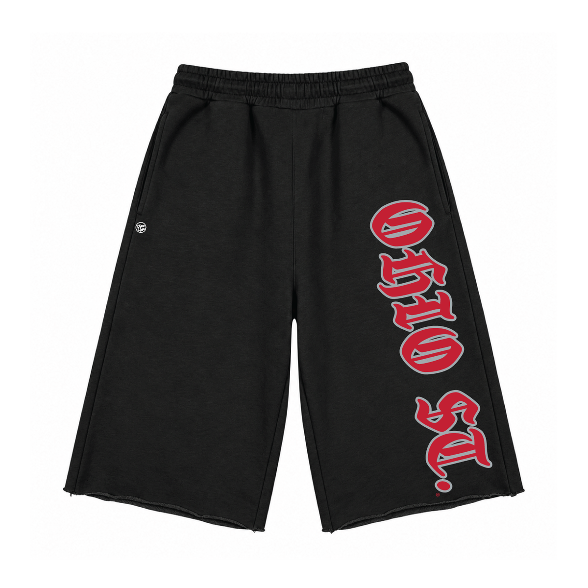 Ohio State Buckeyes Men's Old English 3/4 Short Sweatpants - Black