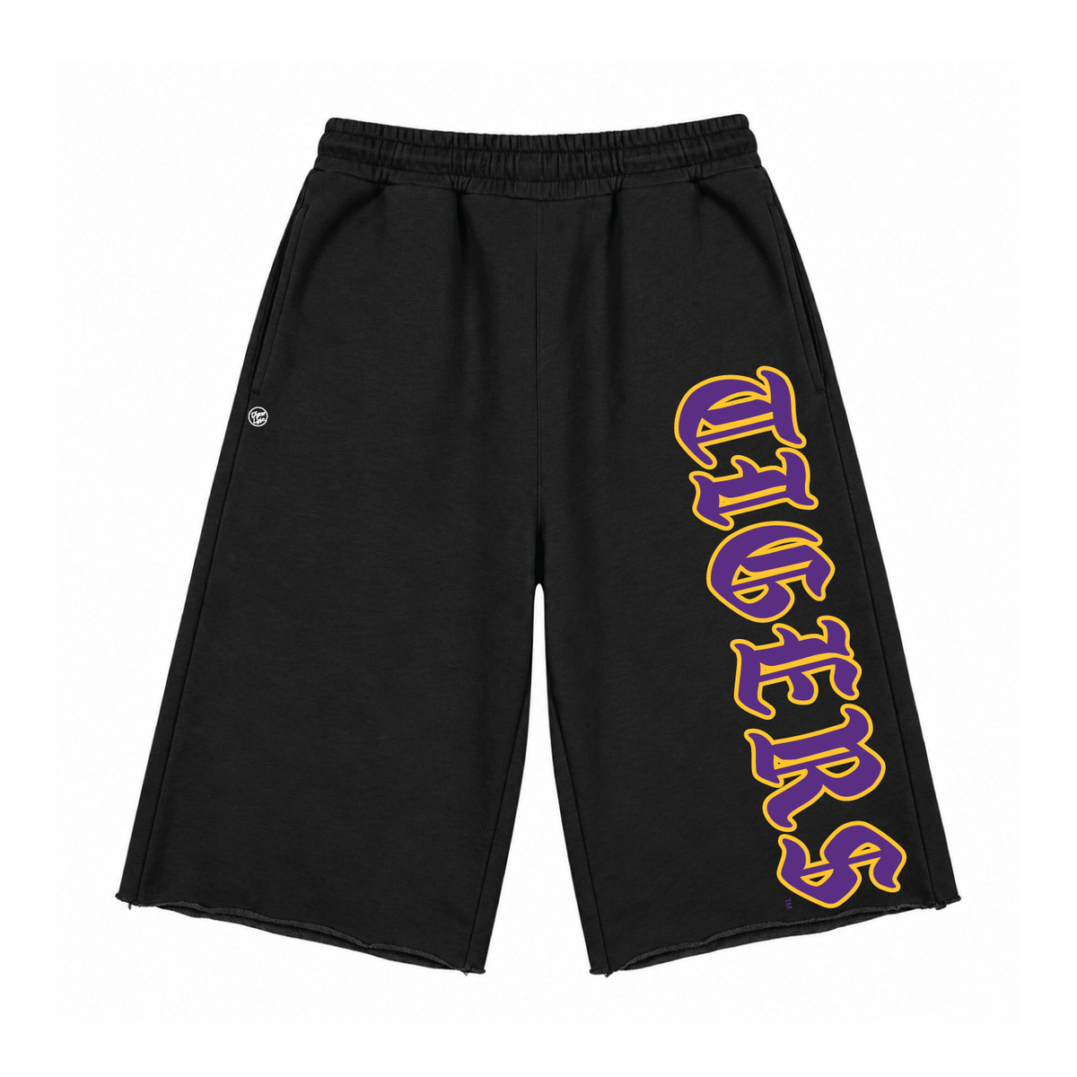 LSU Tigers Men's Old English 3/4 Short Sweatpants - Black