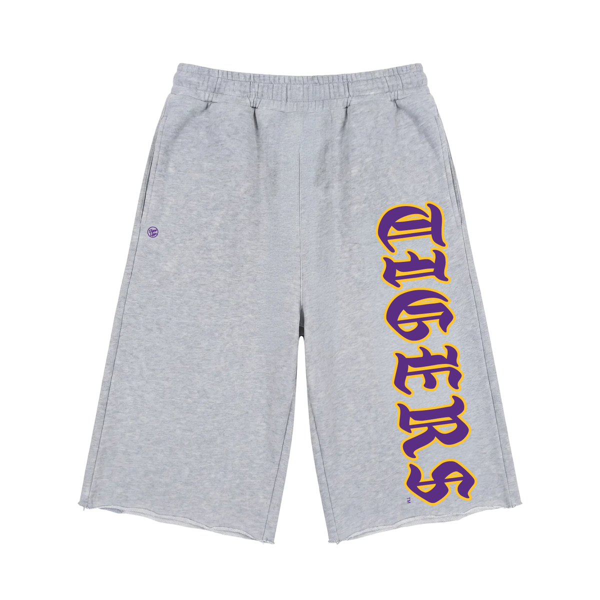 LSU Tigers Men's Old English 3/4 Short Sweatpants - Heather Gray