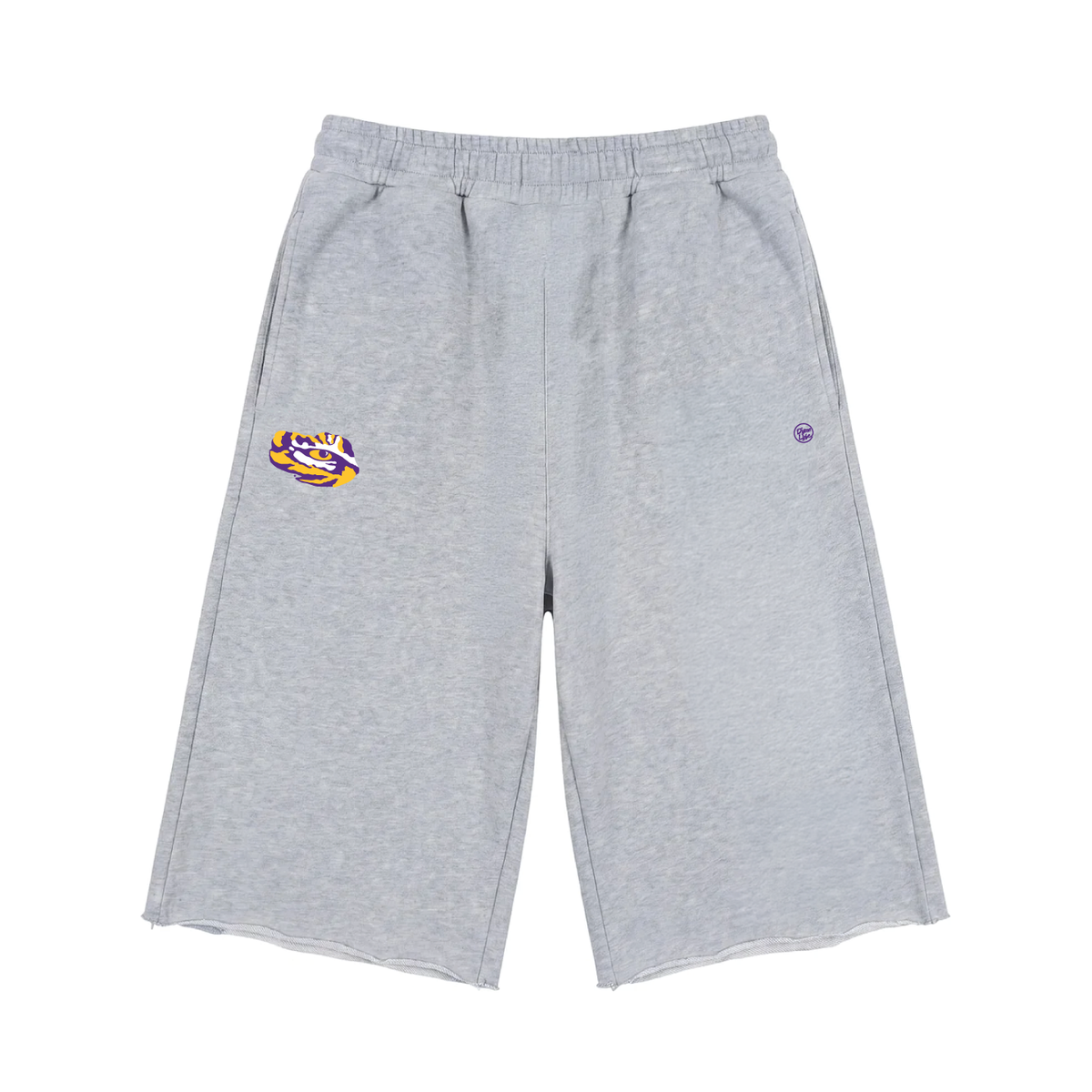 LSU Tigers Men's Logo 3/4 Short Sweatpants - Heather Gray