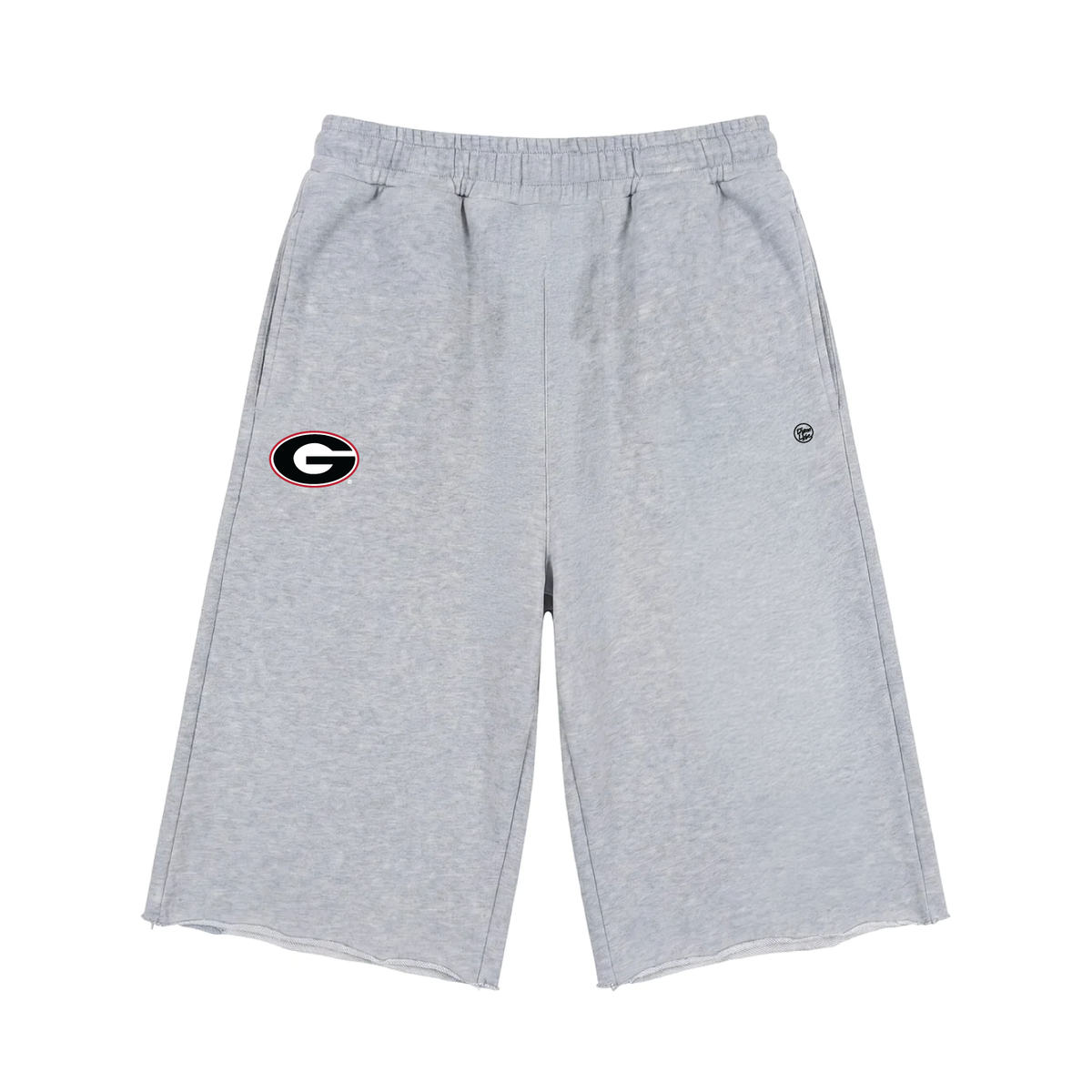 Georgia Bulldogs Men's Logo 3/4 Short Sweatpants - Heather Gray
