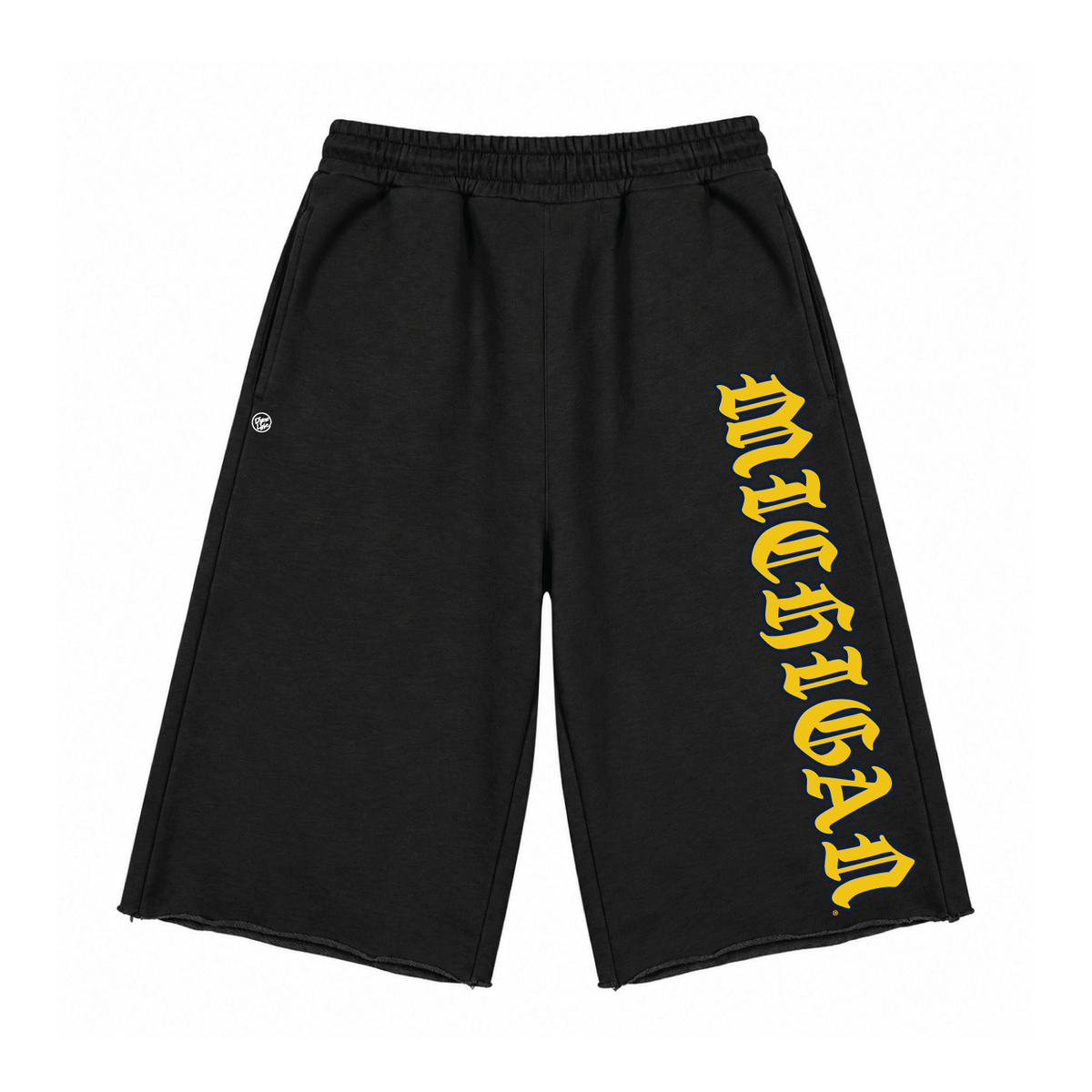 Michigan Wolverines Men's Old English 3/4 Short Sweatpants - Black