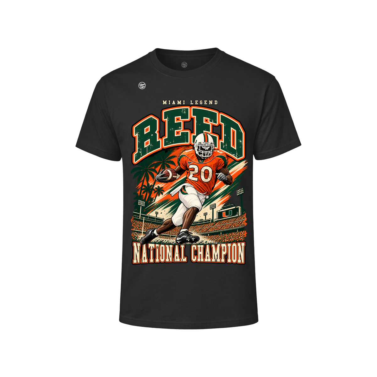 Miami Hurricanes Men's Ed Reed Legend Tee - Black