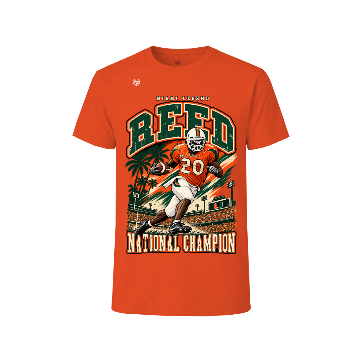 Miami Hurricanes Men's Ed Reed Legend Tee - Orange