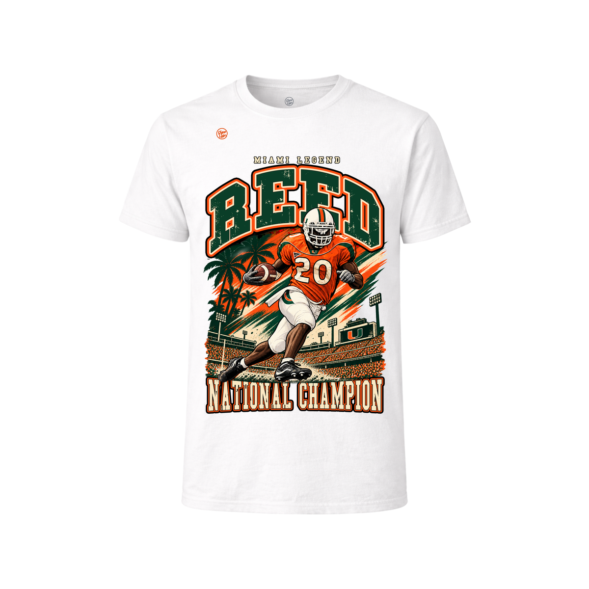 Miami Hurricanes Men's Ed Reed Legend Tee - White