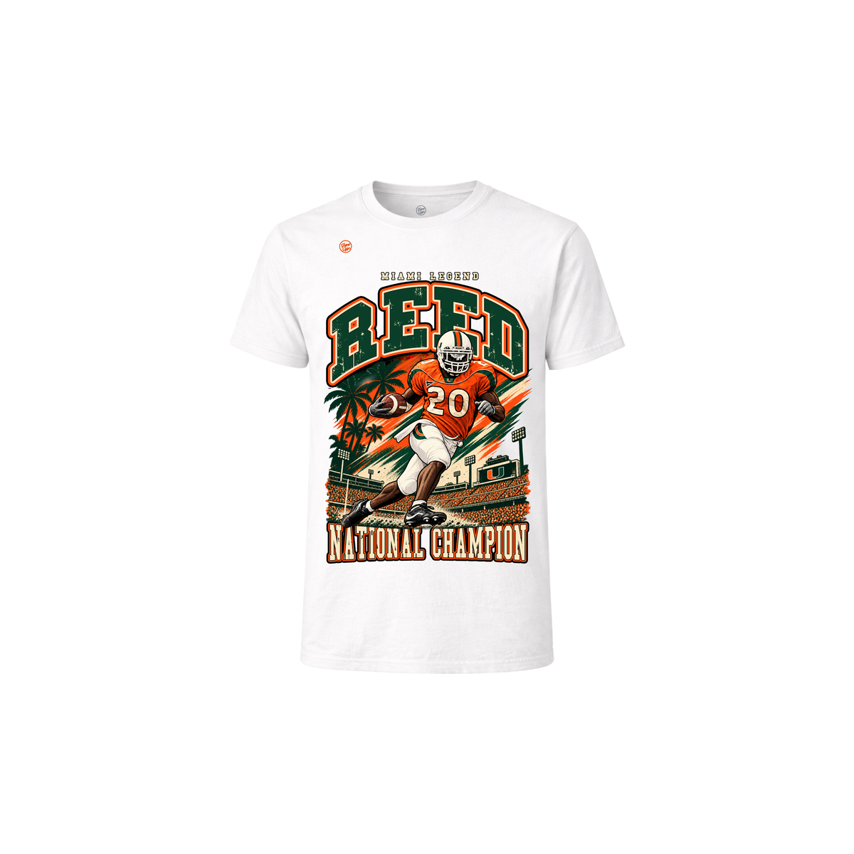 Miami Hurricanes Youth Ed Reed Legend Tee - White