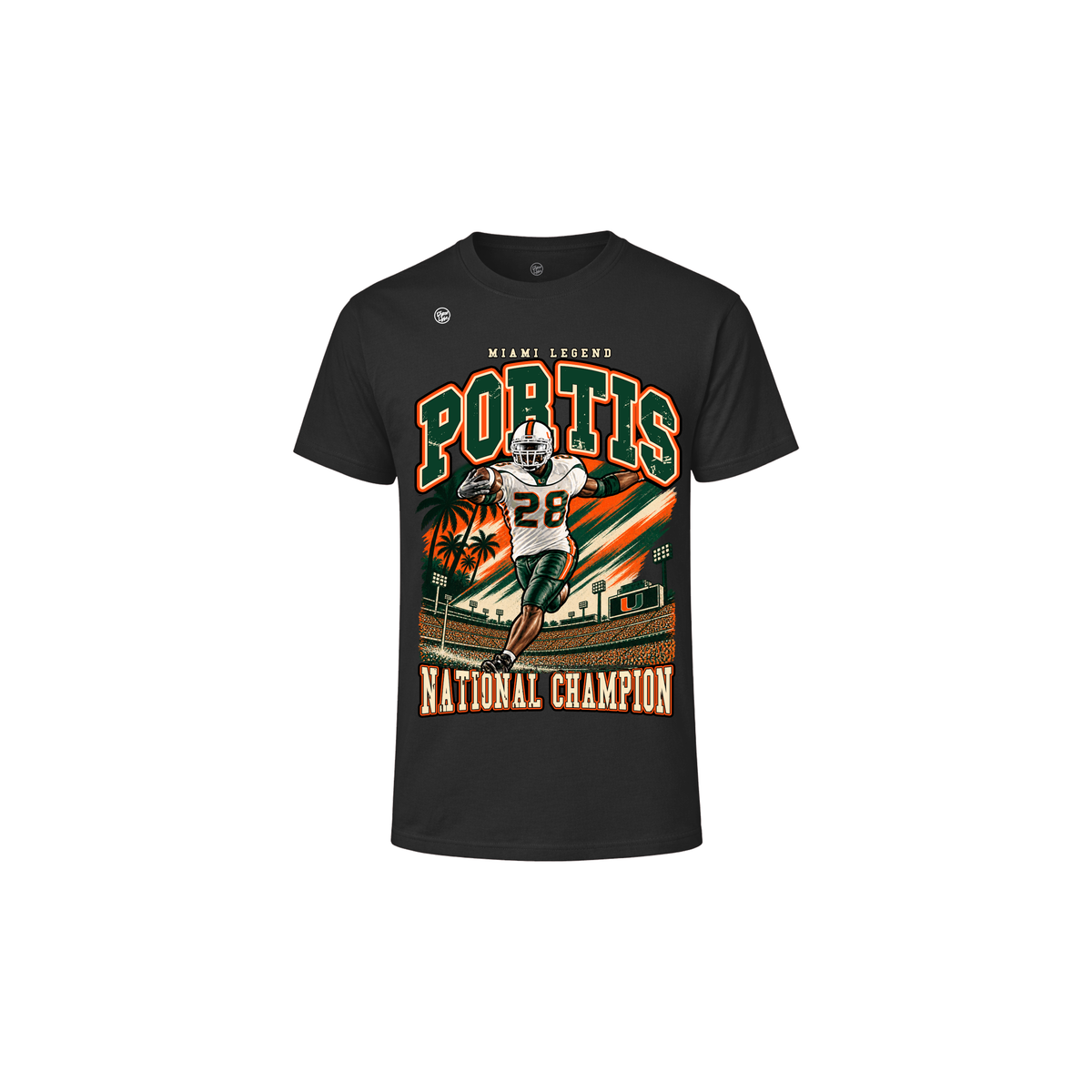 Miami Hurricanes Youth Clinton Portis Legend Tee - Black