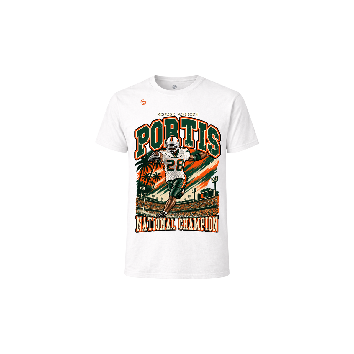 Miami Hurricanes Youth Clinton Portis Legend Tee - White