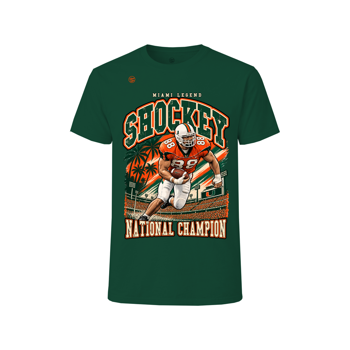 Miami Hurricanes Men's Jeremy Shockey Legend Tee - Forest Green