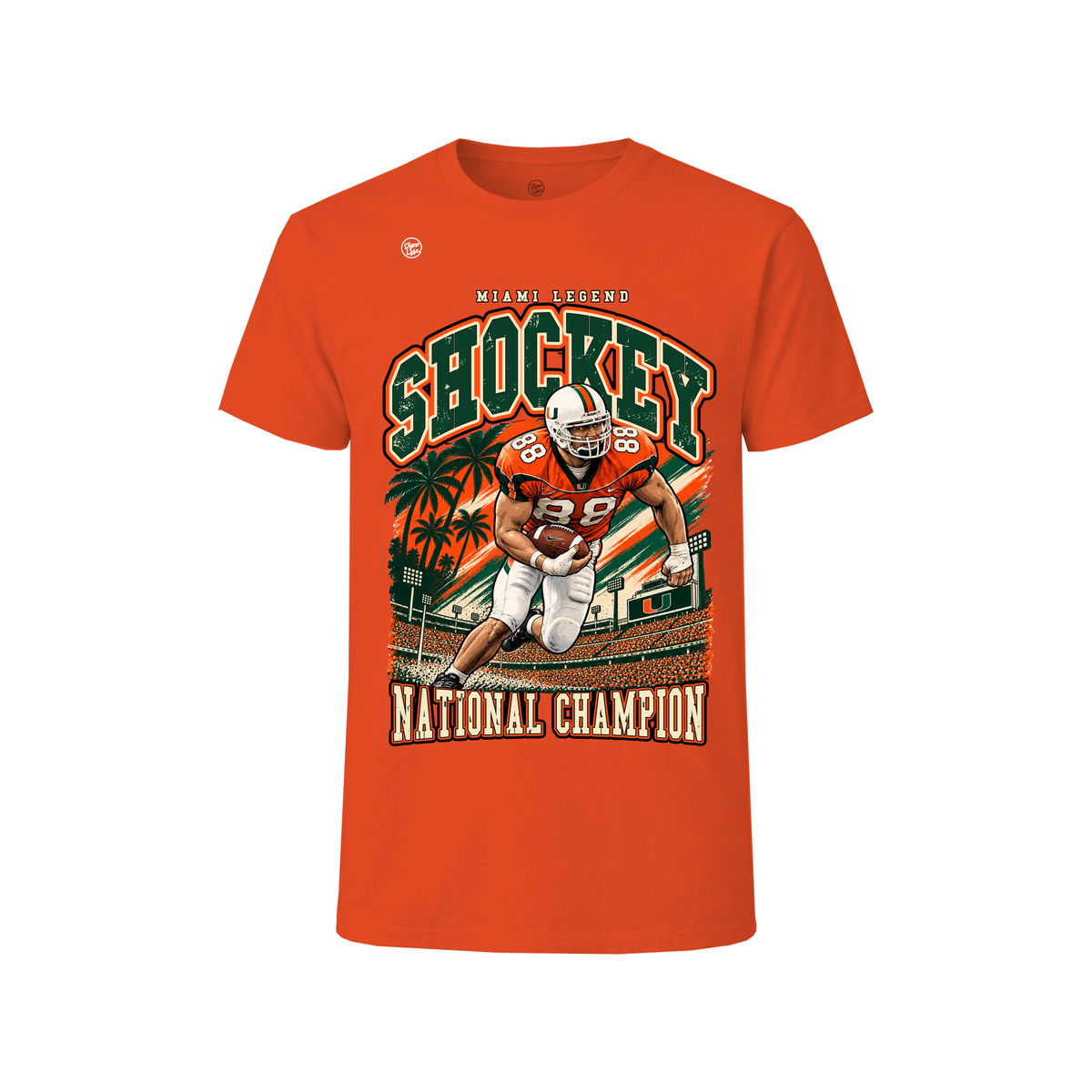 Miami Hurricanes Men's Jeremy Shockey Legend Tee - Orange