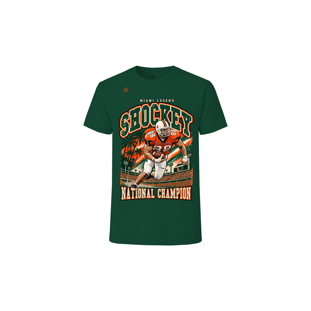 Miami Hurricanes Youth Jeremy Shockey Legend Tee - Forest Green