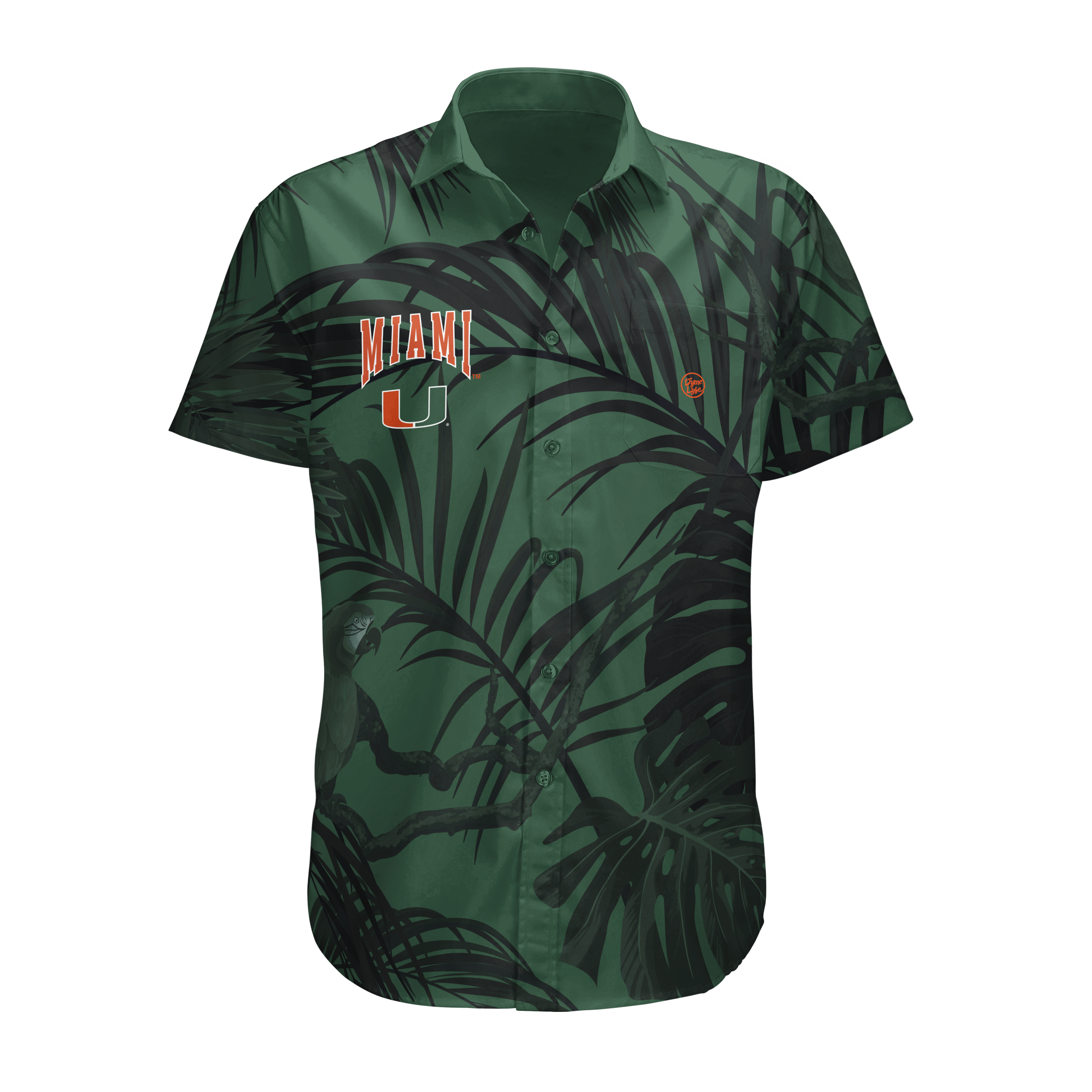 Miami Hurricanes Men’s Midnight Palm Button Up