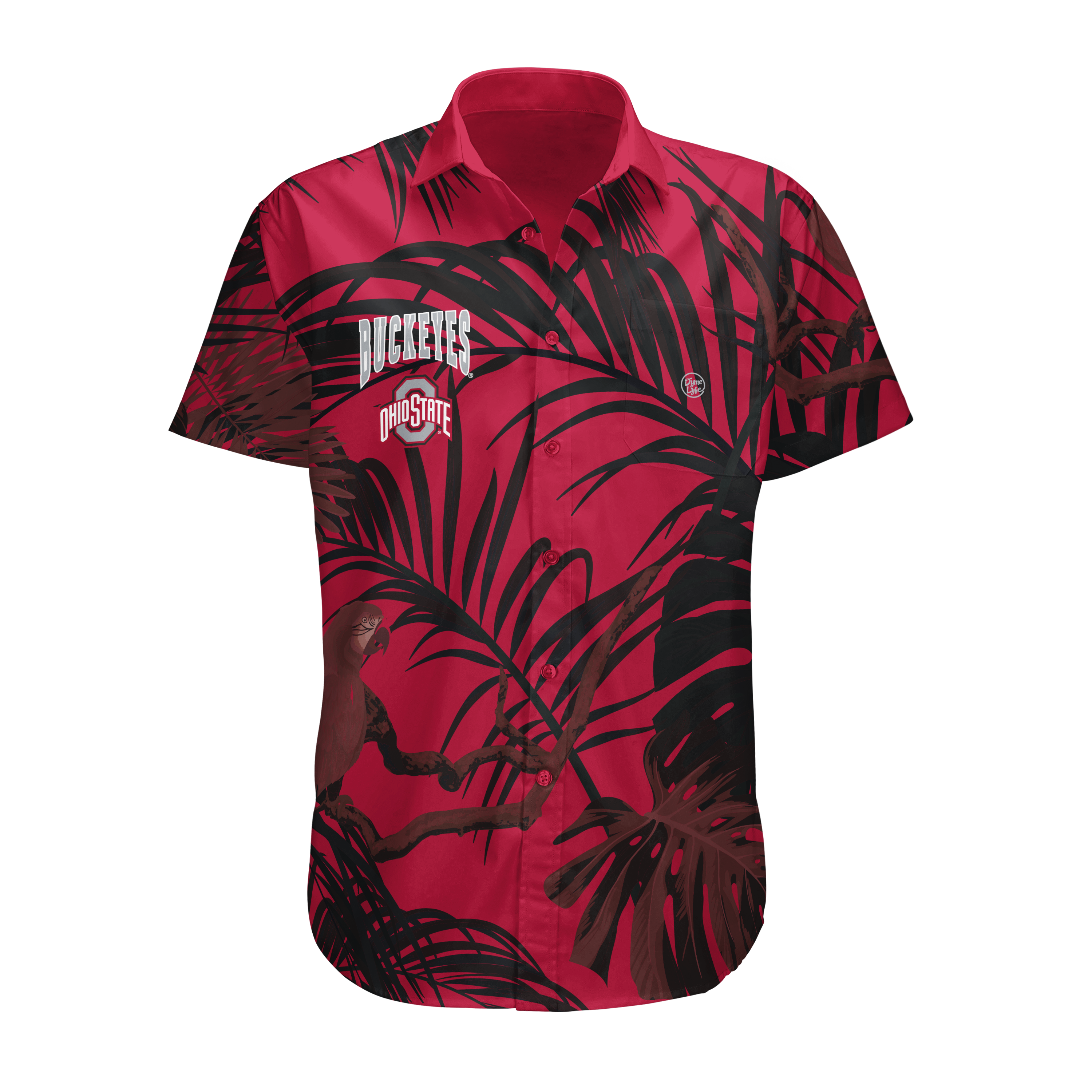 Ohio State Buckeyes Men’s Midnight Palm Button Up
