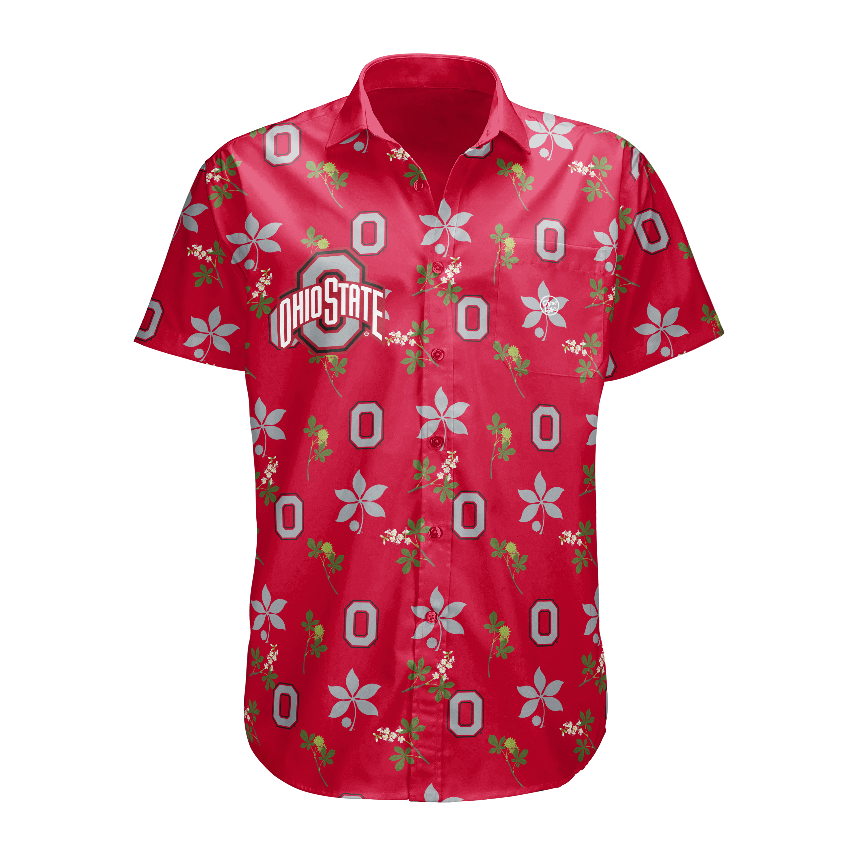 Ohio State Buckeyes Men’s Logo Print Button Up