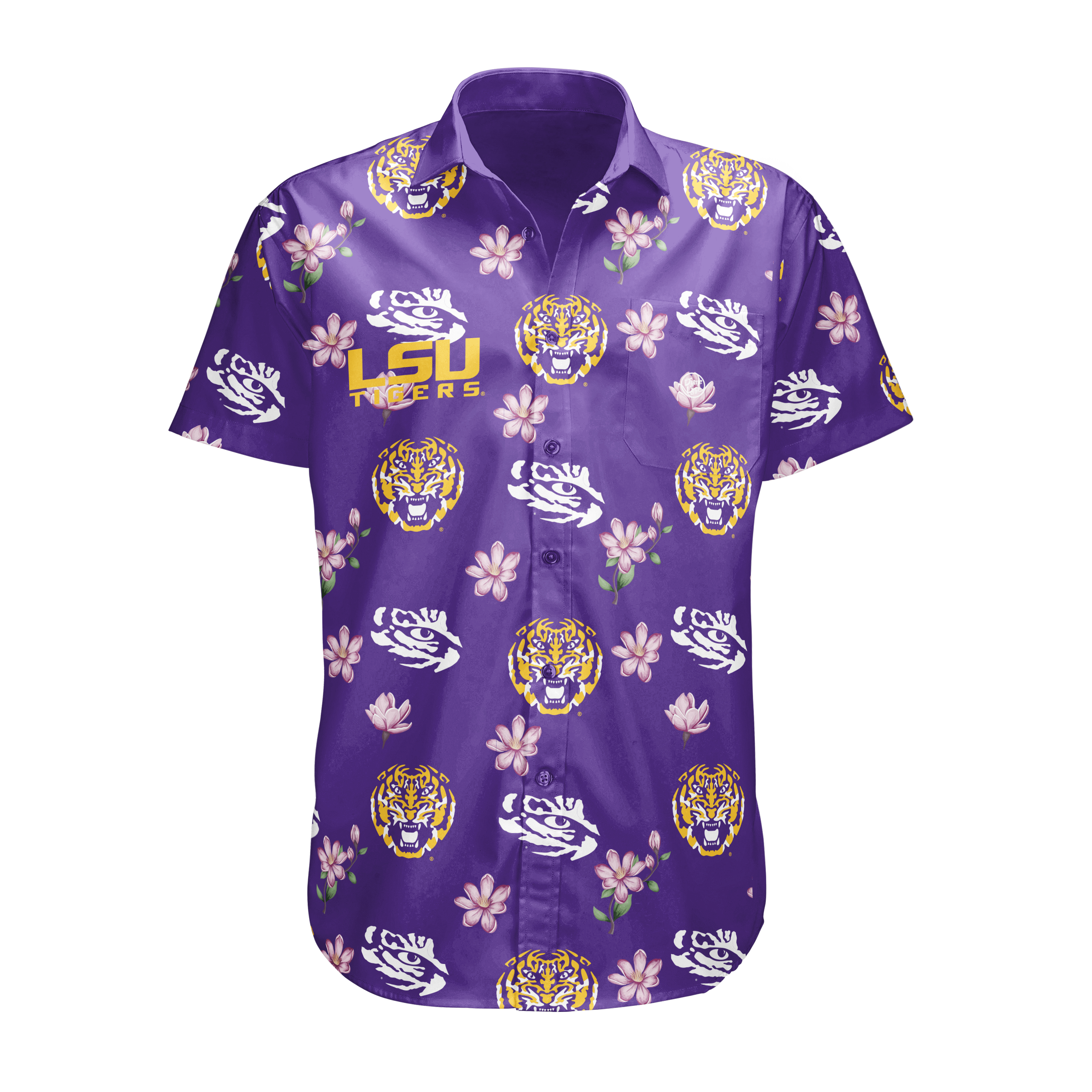 LSU Tigers Men’s Logo Print Button Up