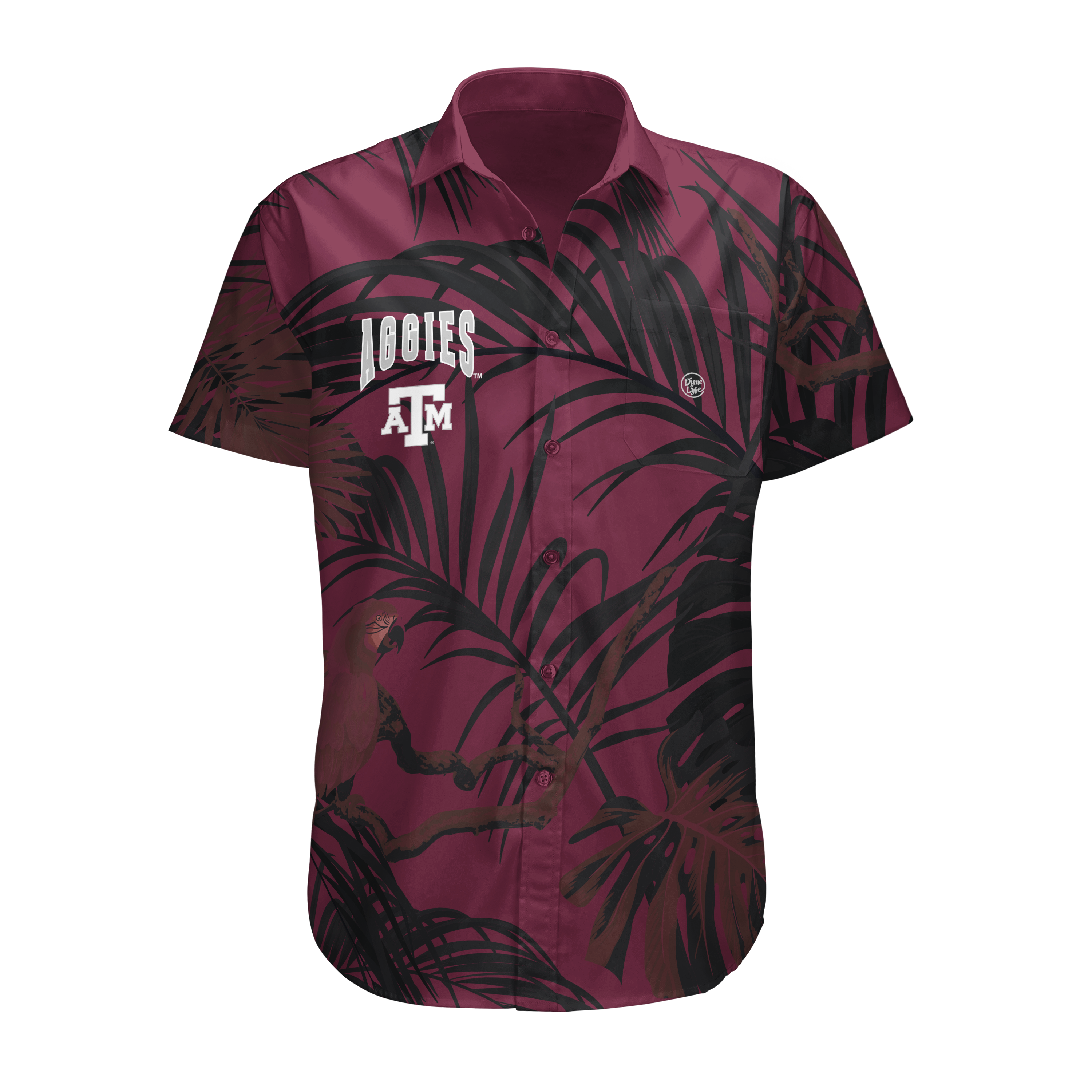 Texas A&M Aggies Men’s Midnight Palm Button Up