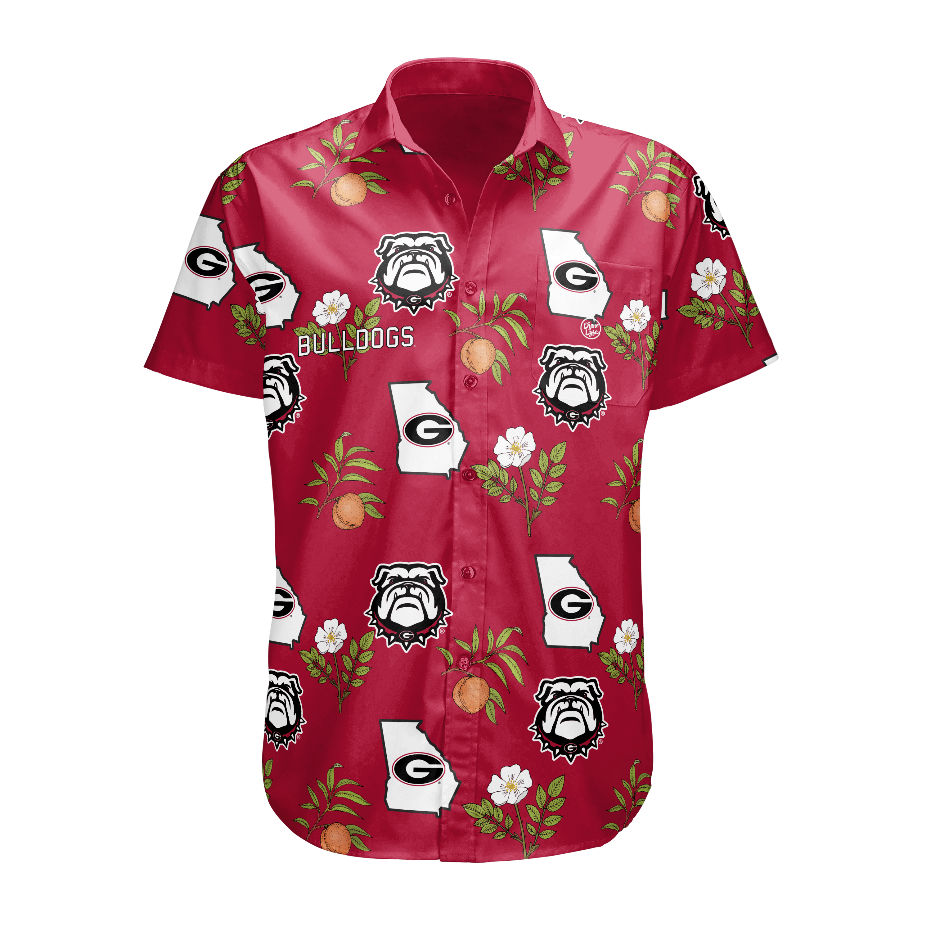 Georgia Bulldogs Men’s Logo Print Button Up