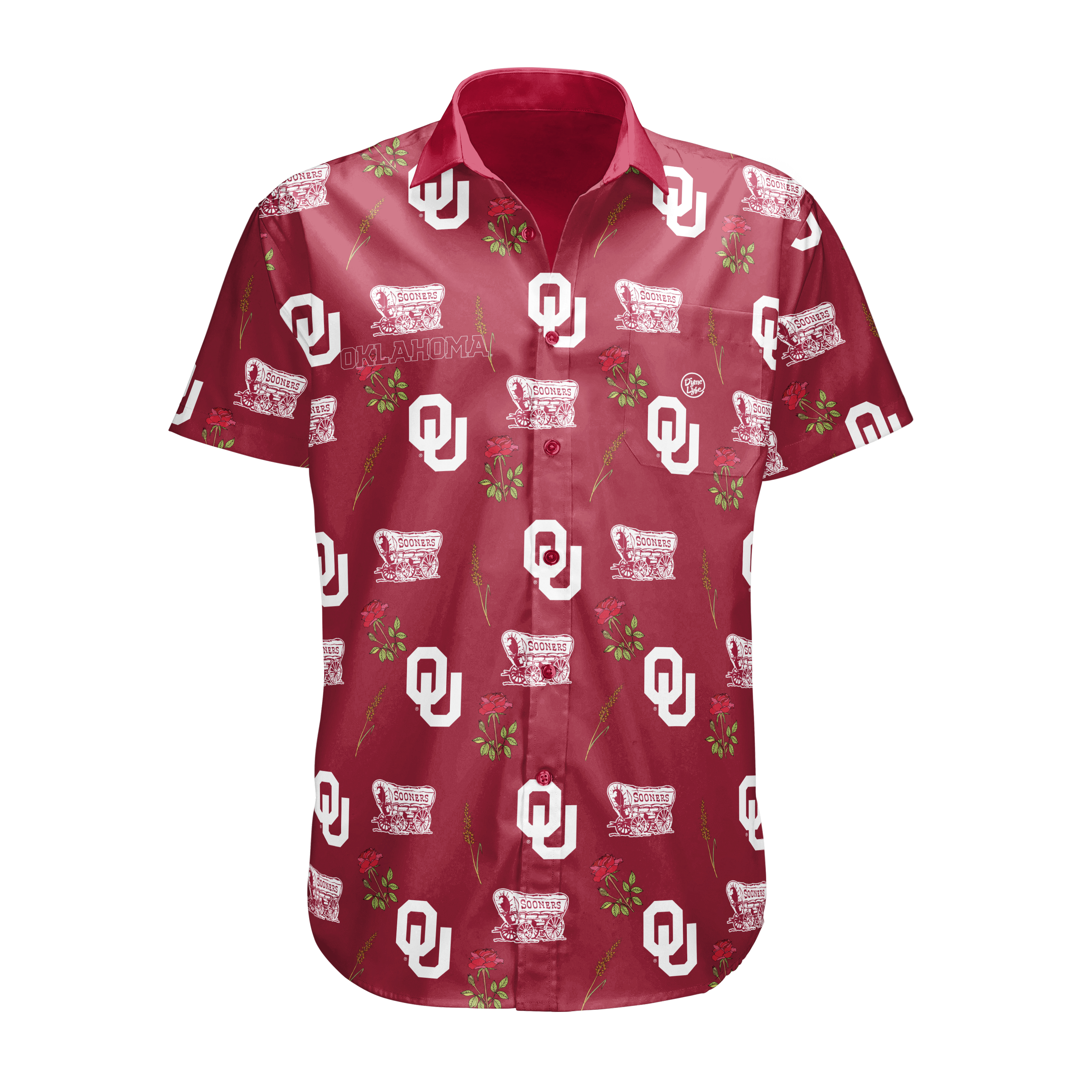 Oklahoma Sooners Men’s Logo Print Button Up