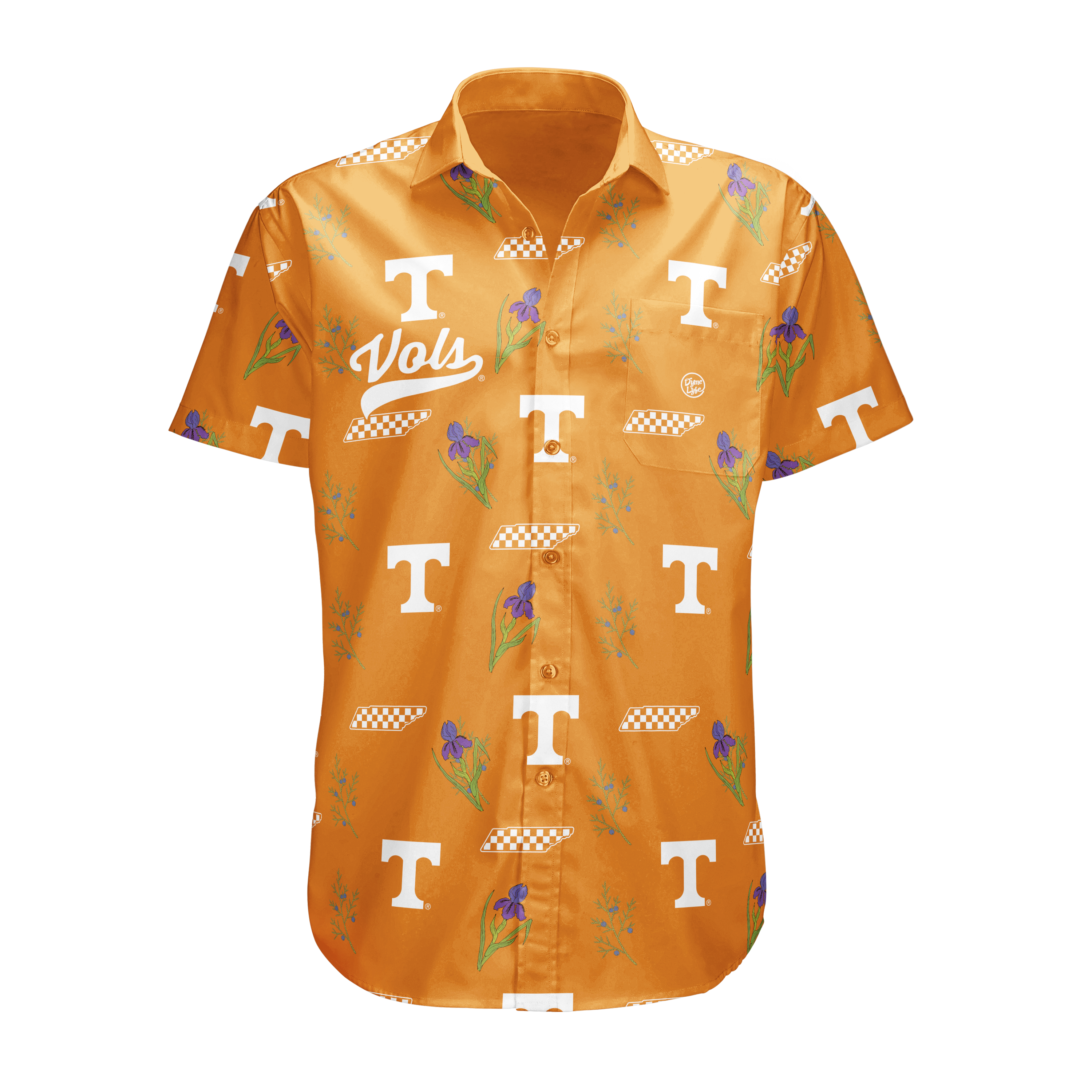 Tennessee Volunteers Men’s Logo Print Button Up