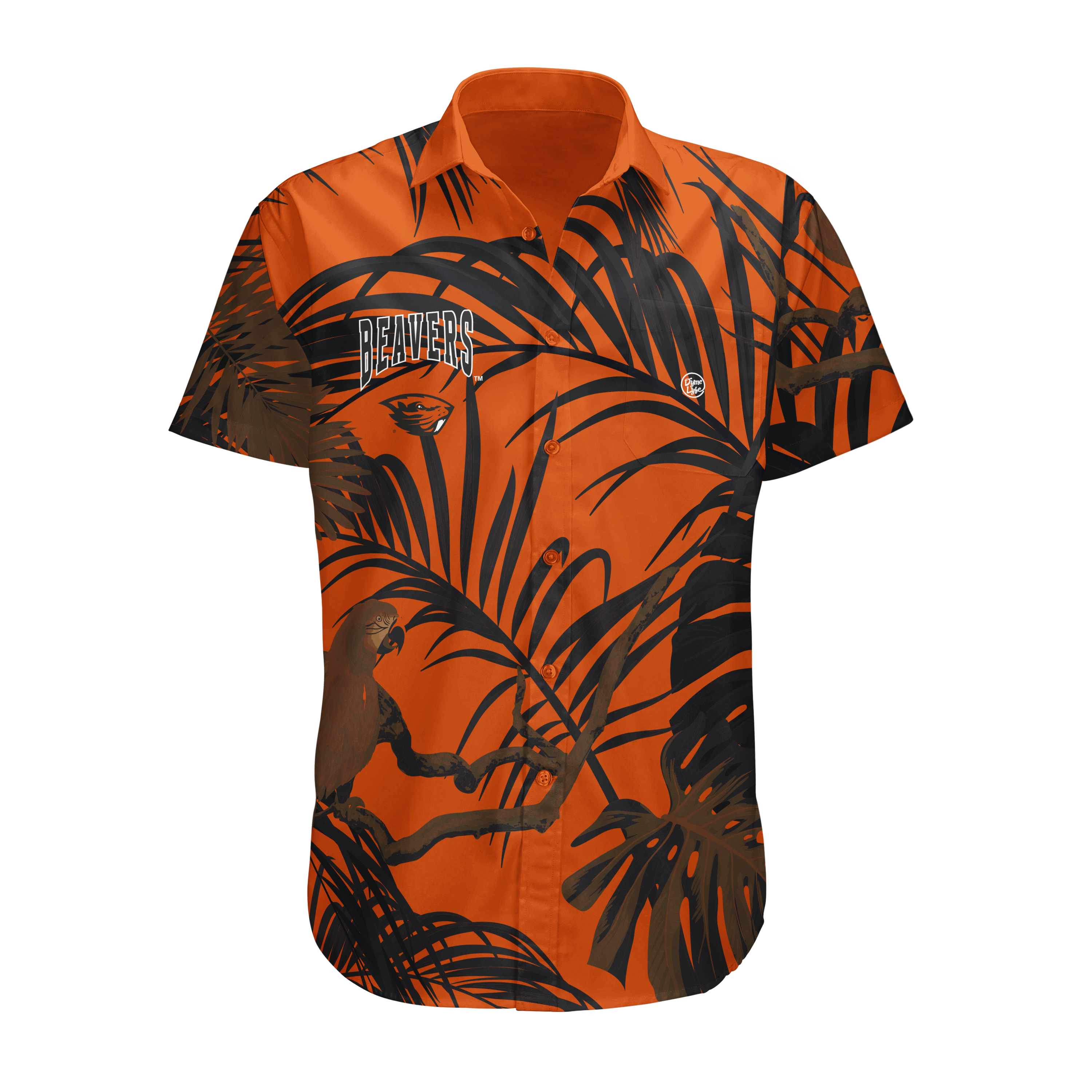 Oregon State Beavers Men’s Midnight Palm Button Up
