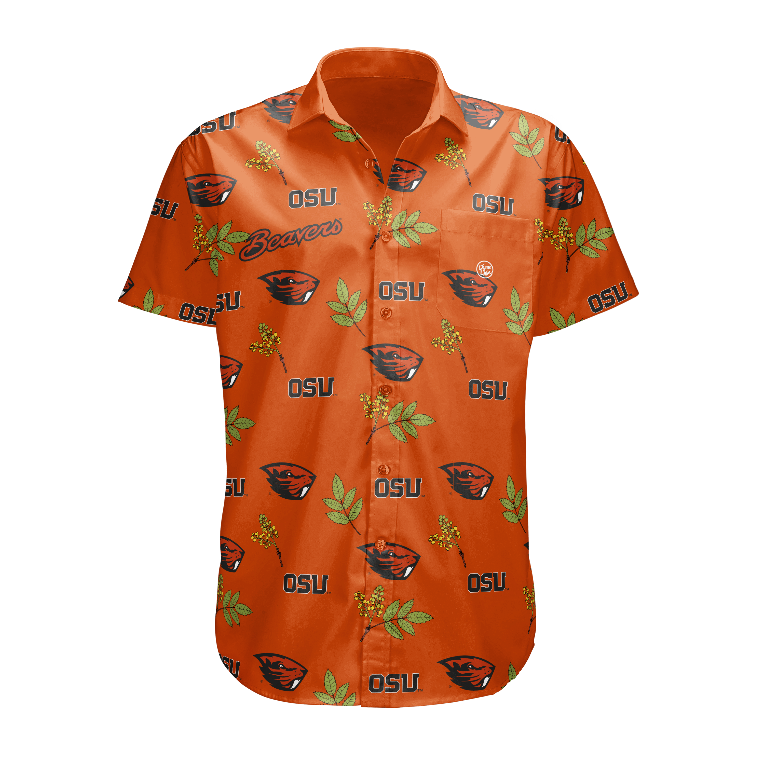 Oregon State Beavers Men’s Logo Print Button Up