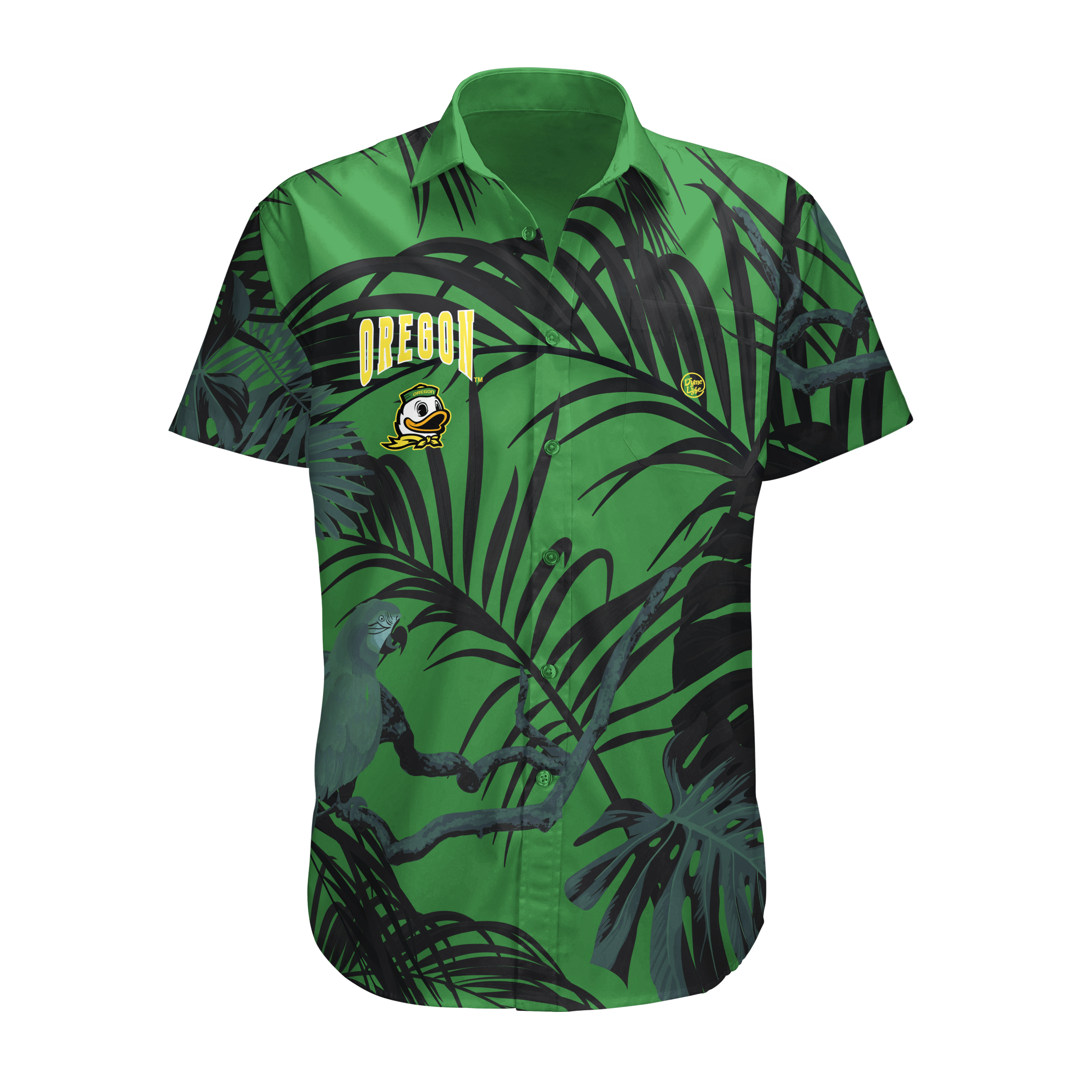 Oregon Ducks Men’s Midnight Palm Button Up