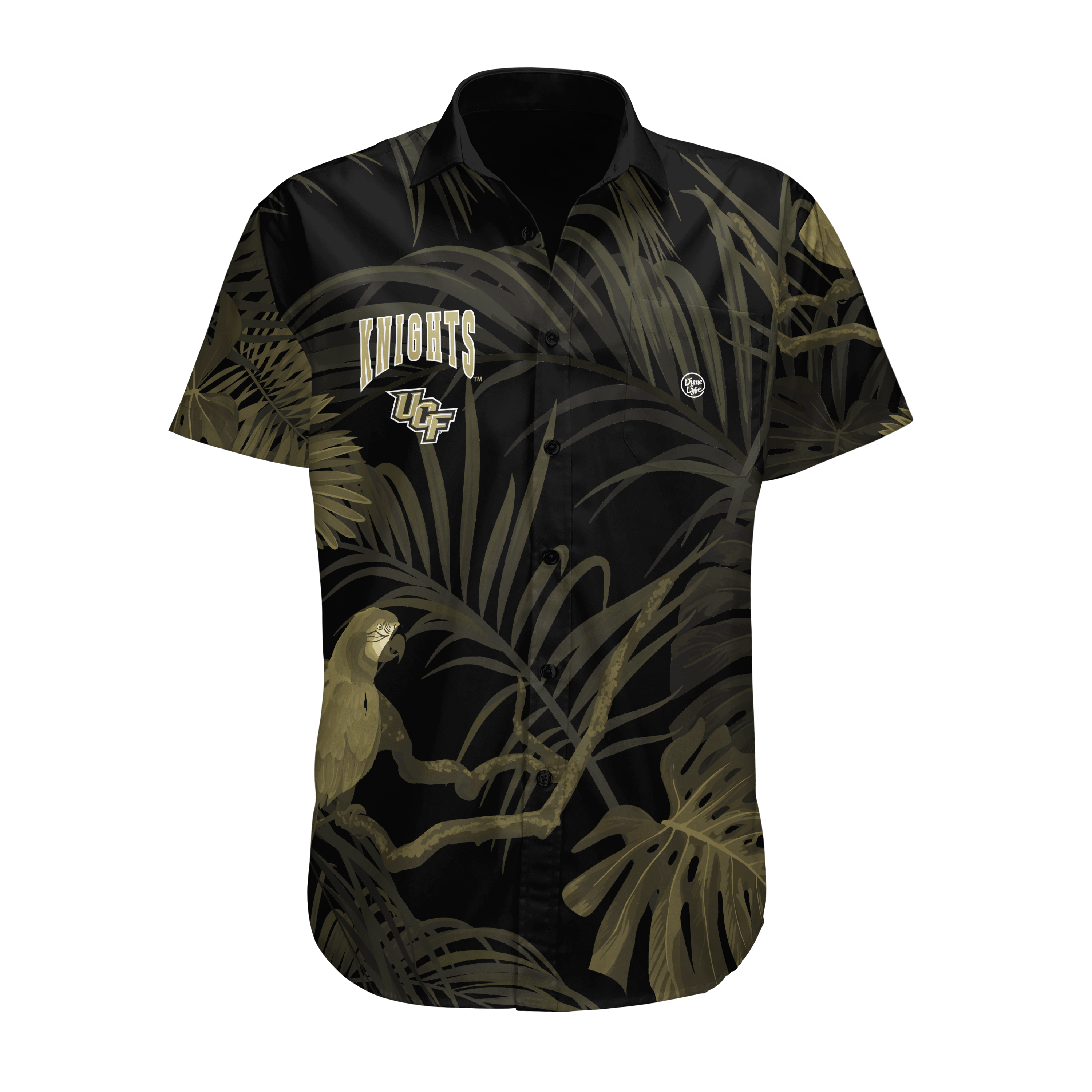 Central Florida Knights Men’s Midnight Palm Button Up