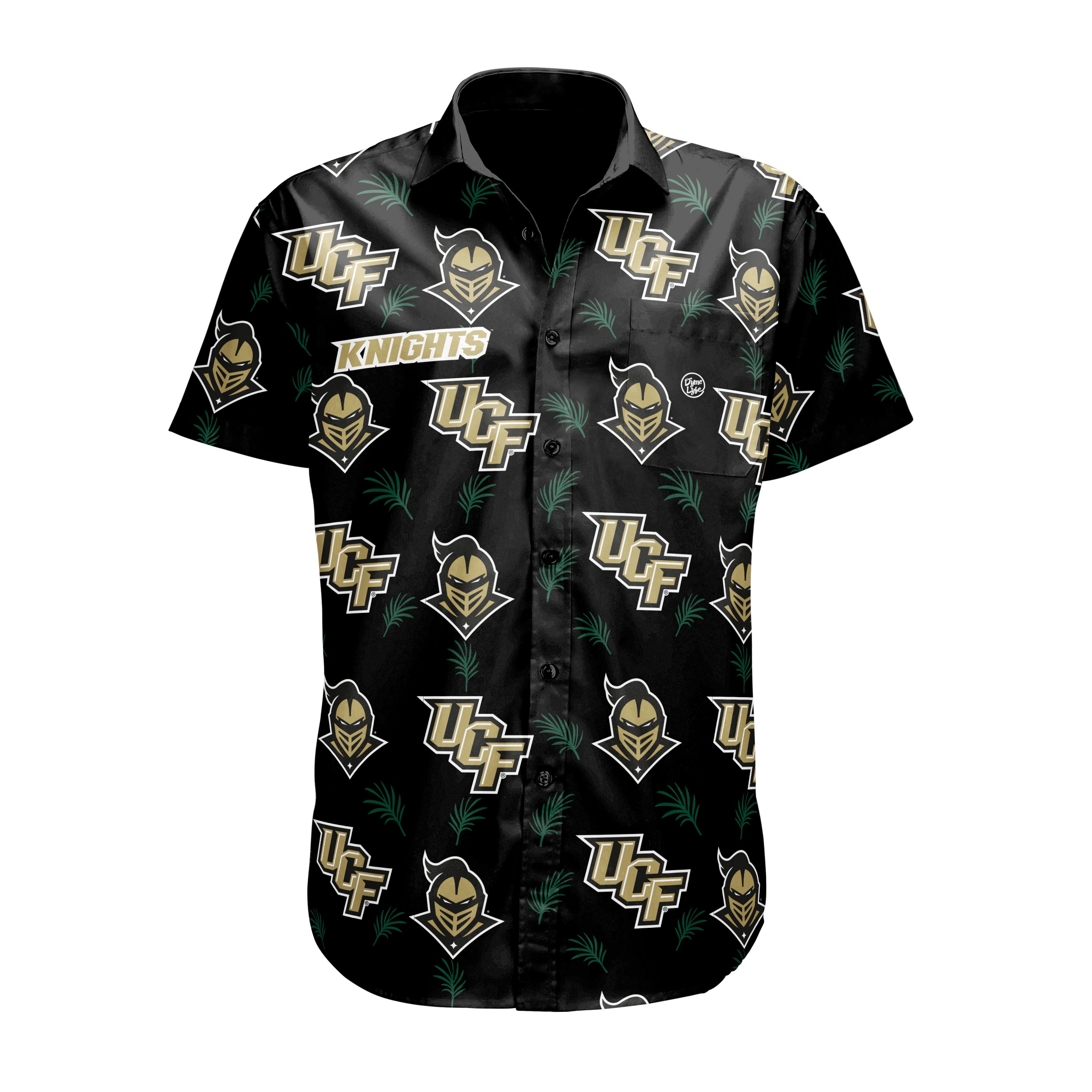 Central Florida Knights Men’s Logo Print Button Up