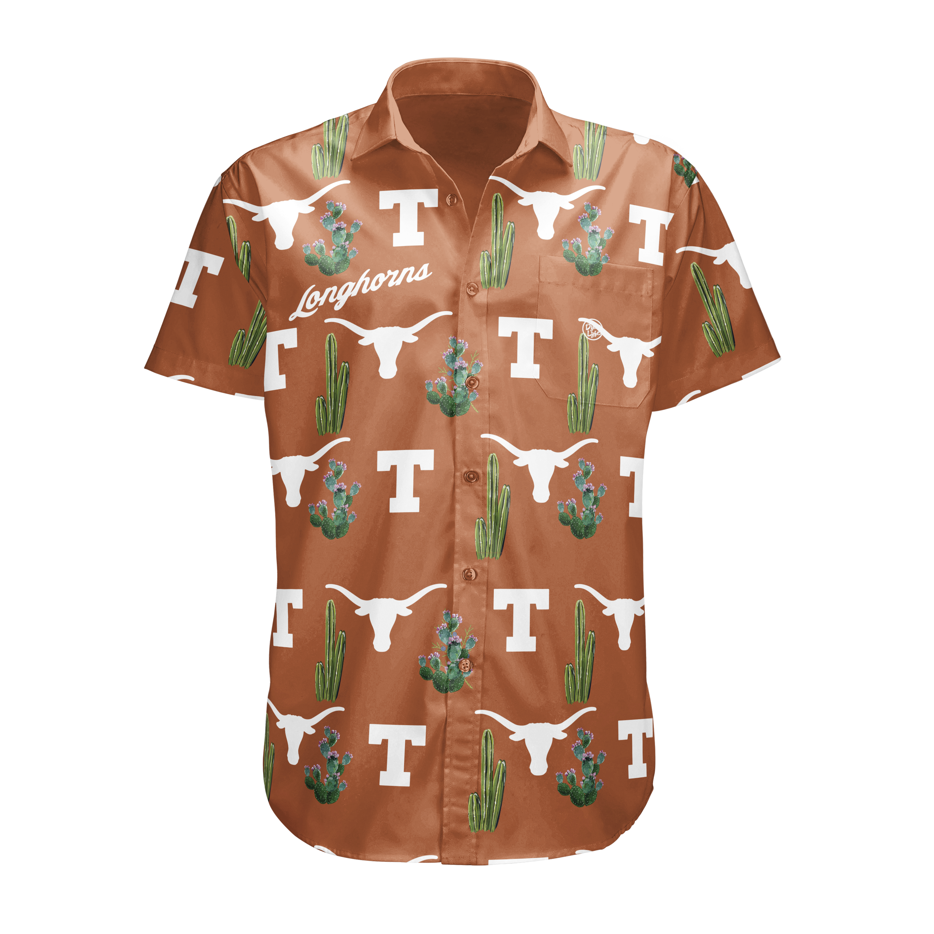Texas Longhorns Men’s Logo Print Button Up
