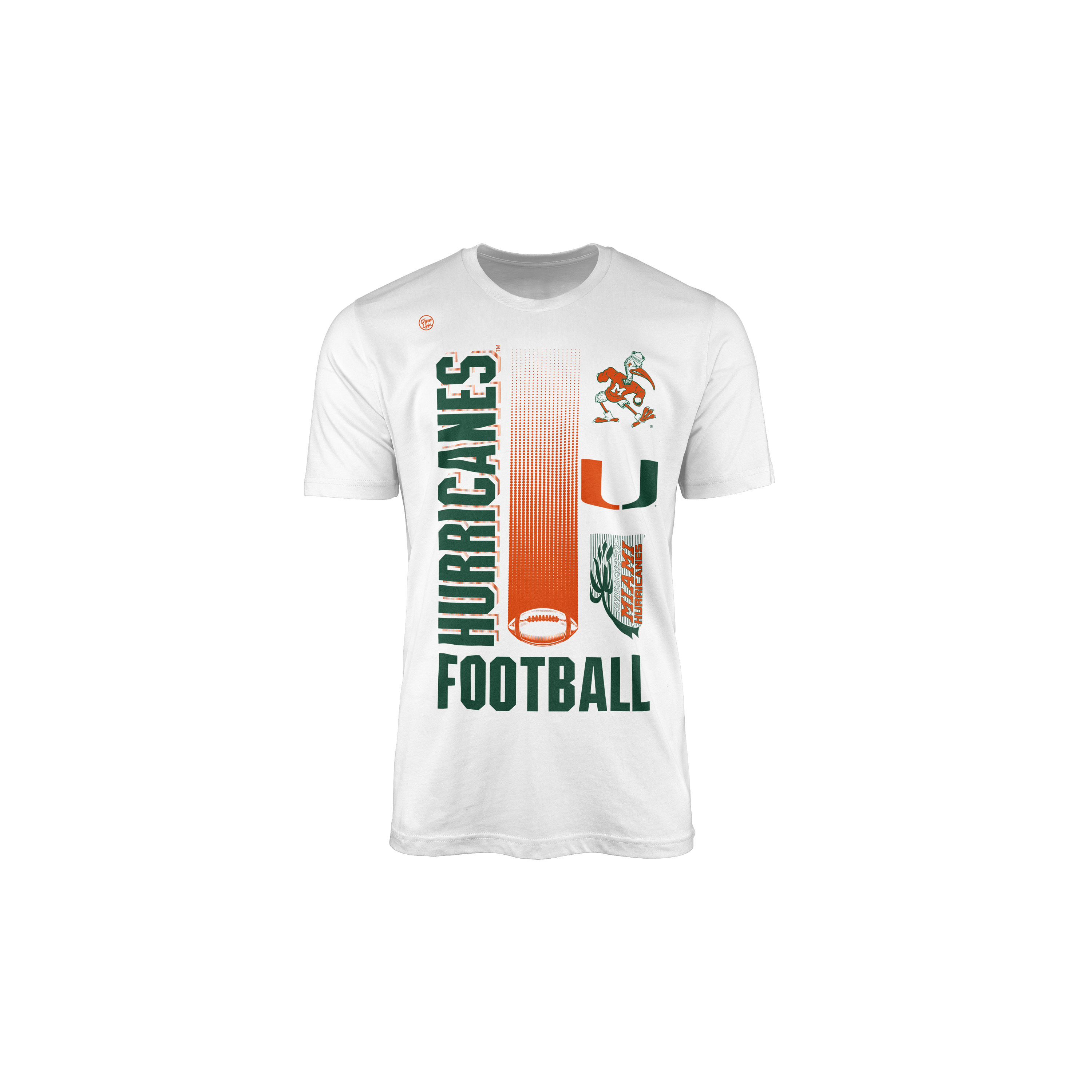 Miami Hurricanes Youth Football Logo Tee