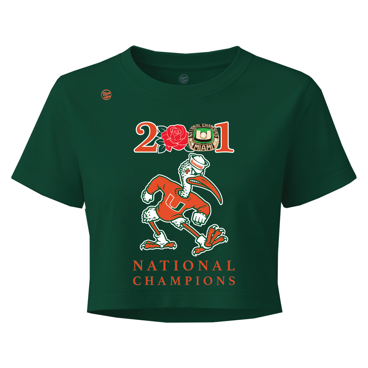 Miami Hurricanes Women's 2001 Rose Crop Top
