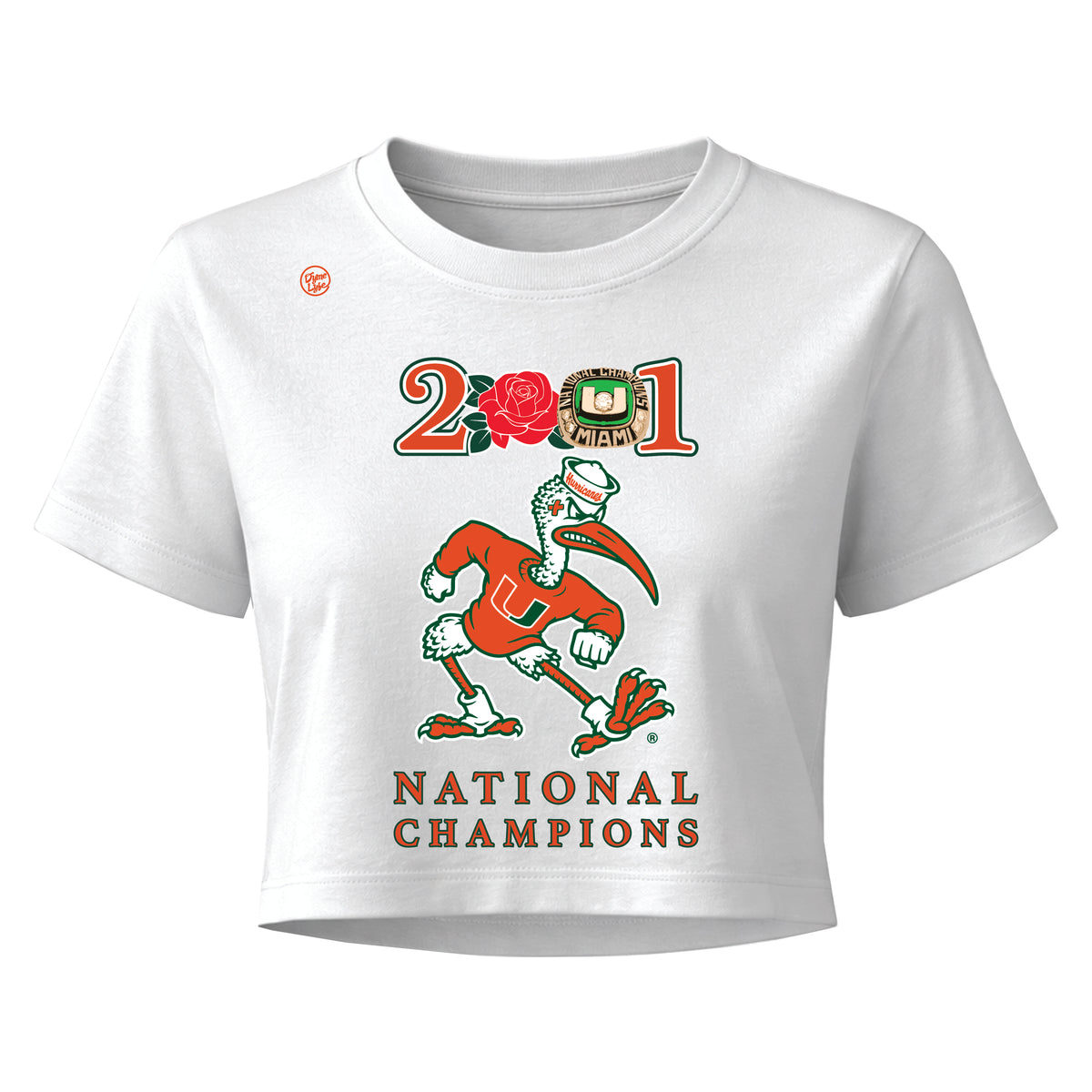 Miami Hurricanes Women's 2001 Rose Crop Top