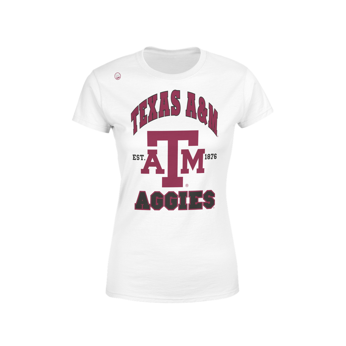 Texas A&M Aggie University Gig'em Aggies 1876 retro logo shirt