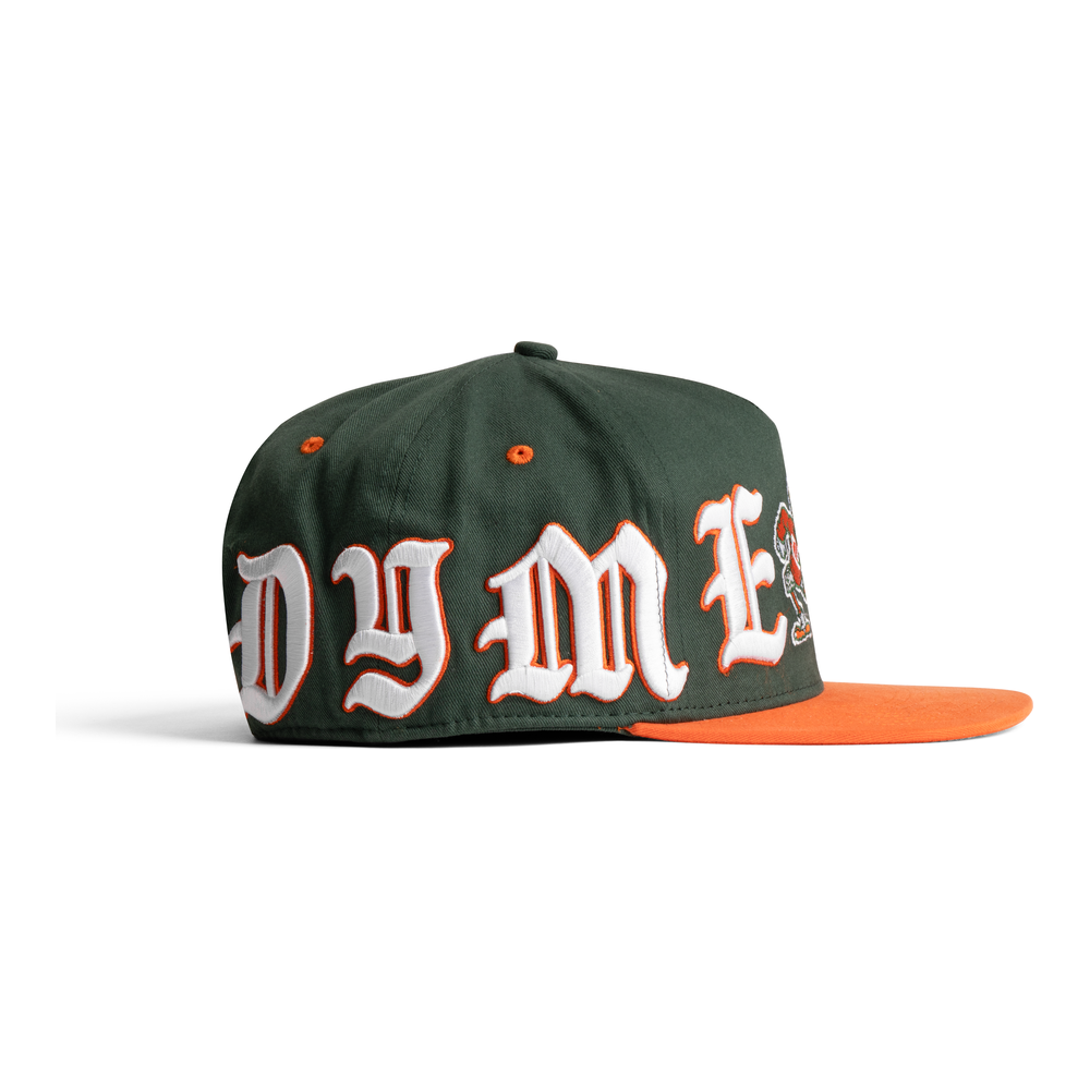 Miami Hurricanes Green Old English Snapback
