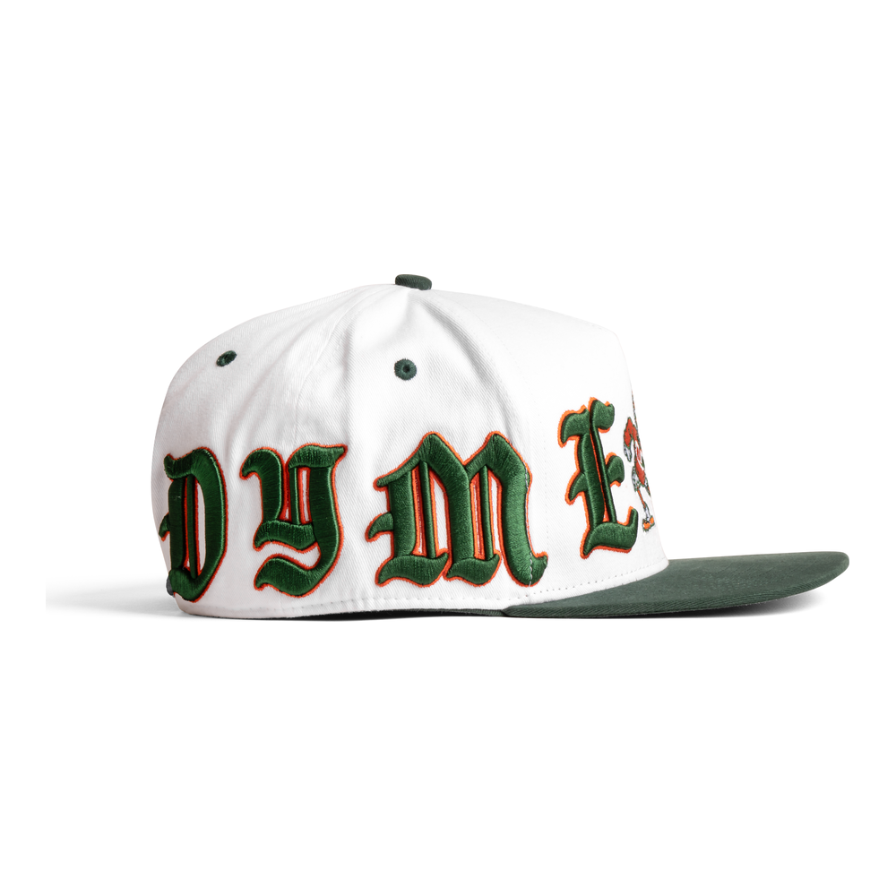 Miami Hurricanes White Old English Snapback