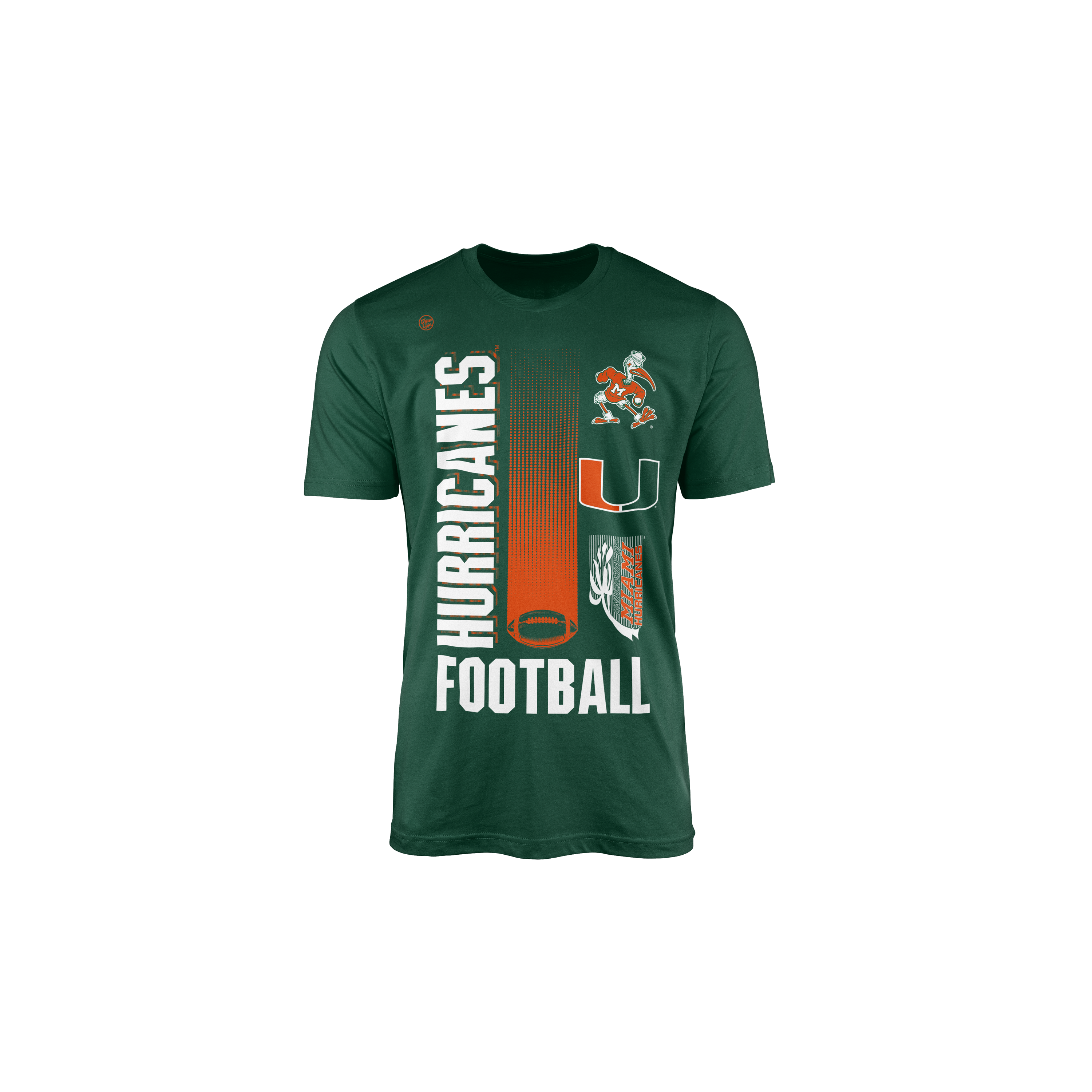 Miami Hurricanes Youth Football Logo Tee