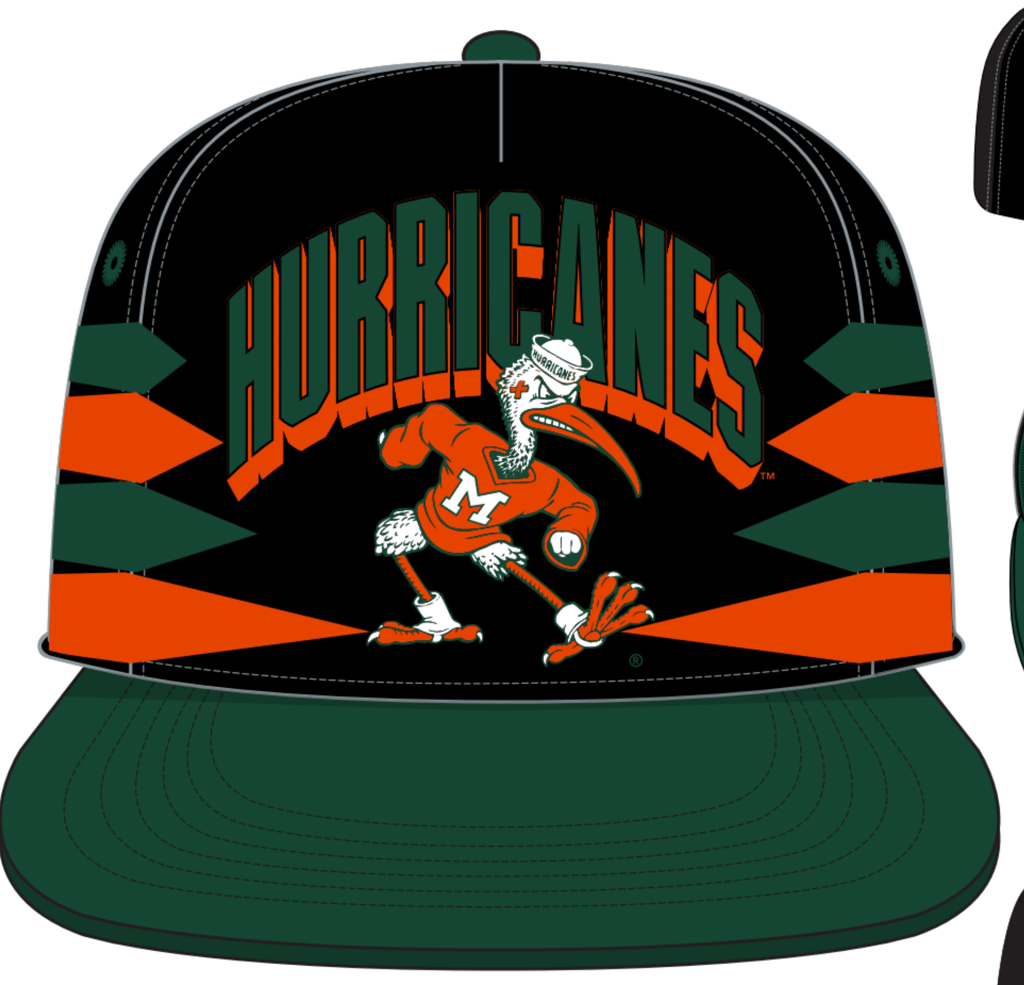 Miami Hurricanes Retro Snapback