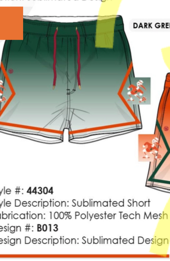 Miami Hurricanes Men's Grove Trunks