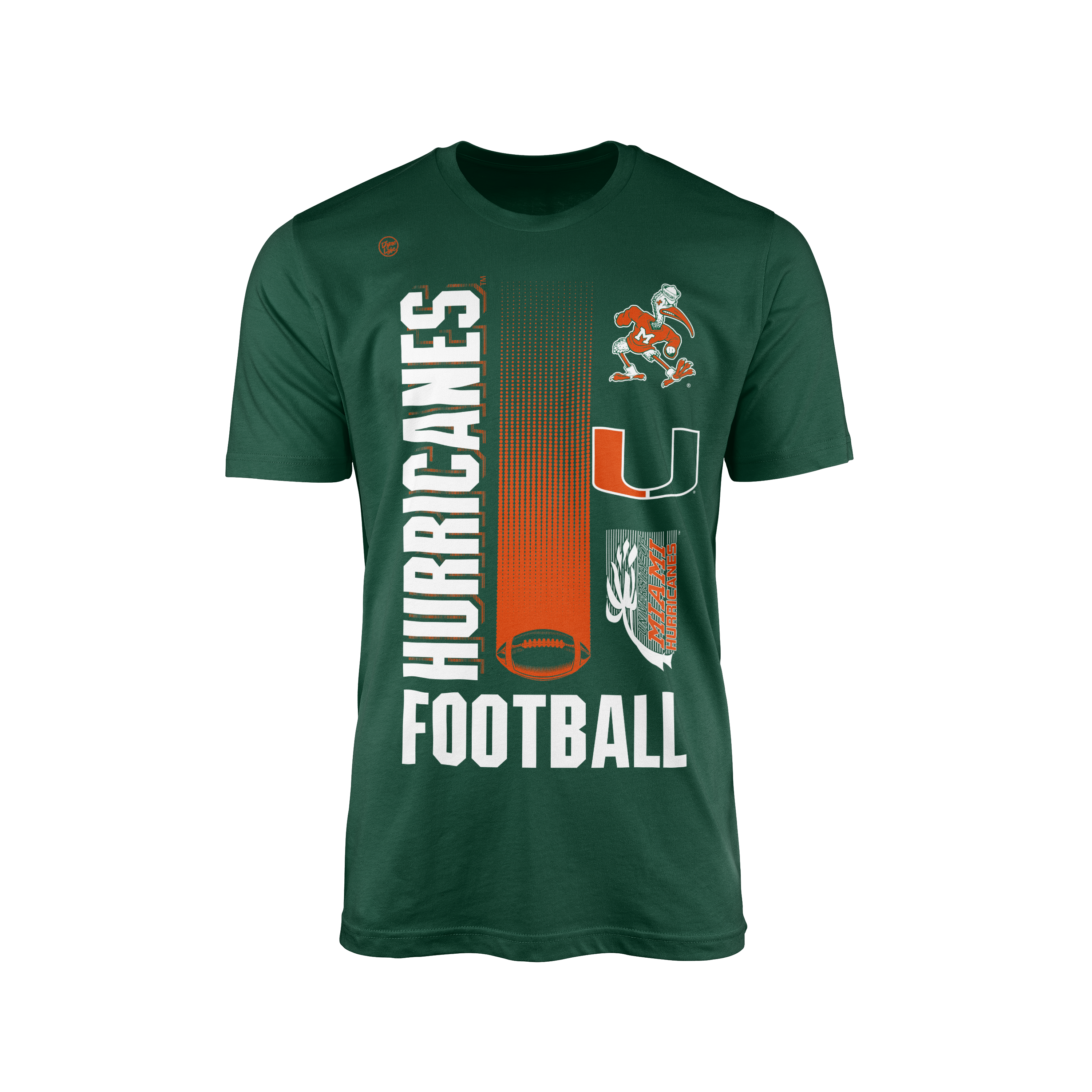 Miami Hurricanes Men's Football Logo Tee