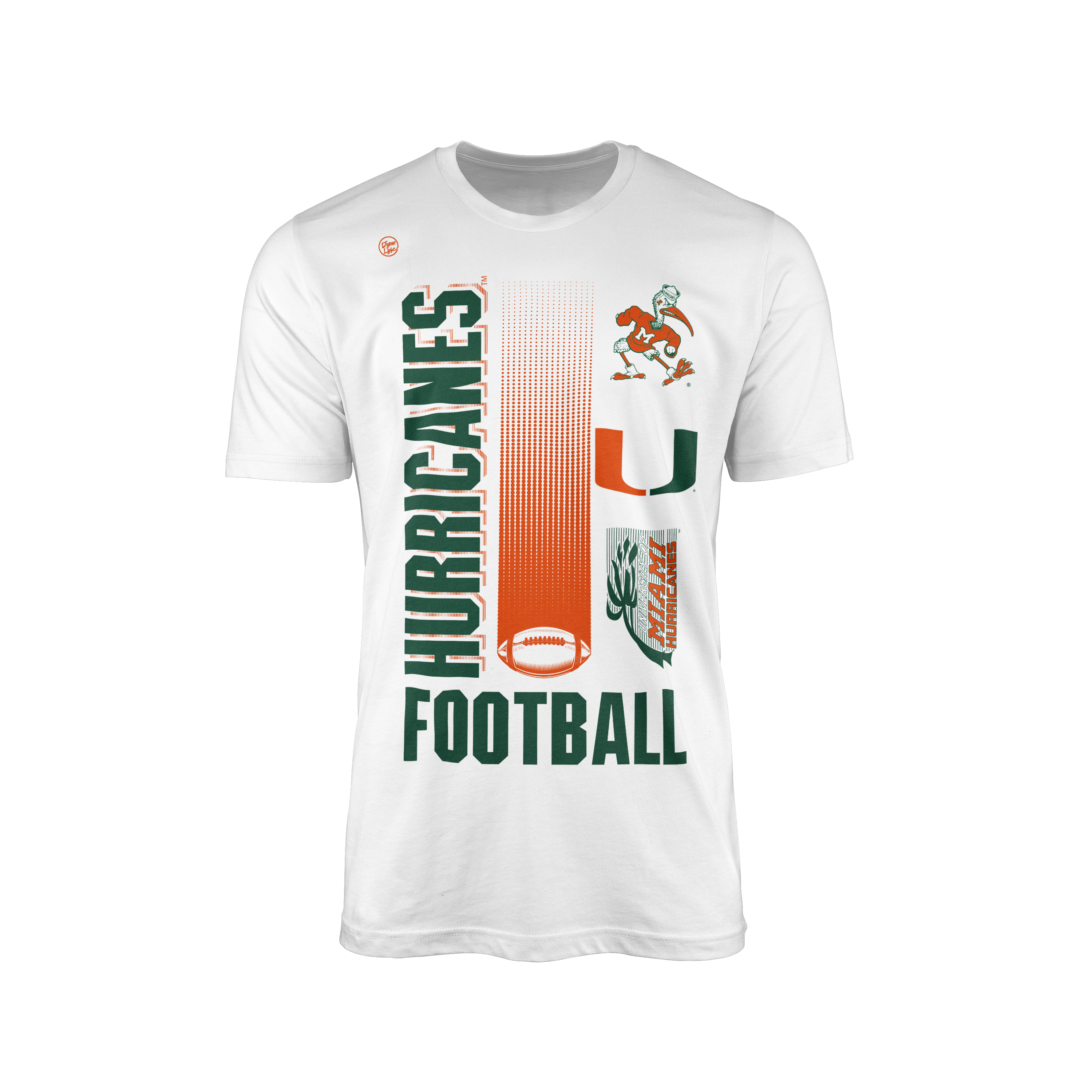 Miami Hurricanes Men's Football Logo Tee