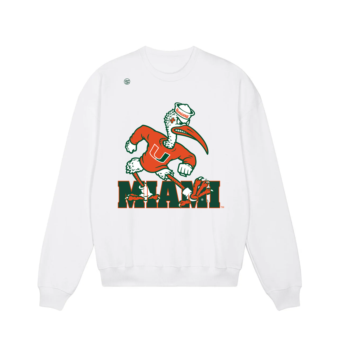 Miami Hurricanes Men's In The Box Crewneck Sweatshirt - White