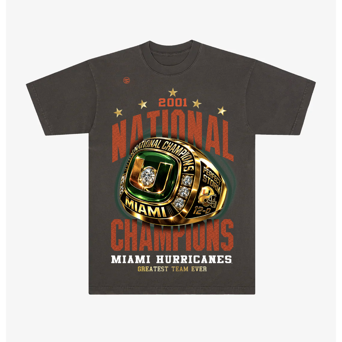 Miami Hurricanes Men's '01 Big Ring Tee - Front