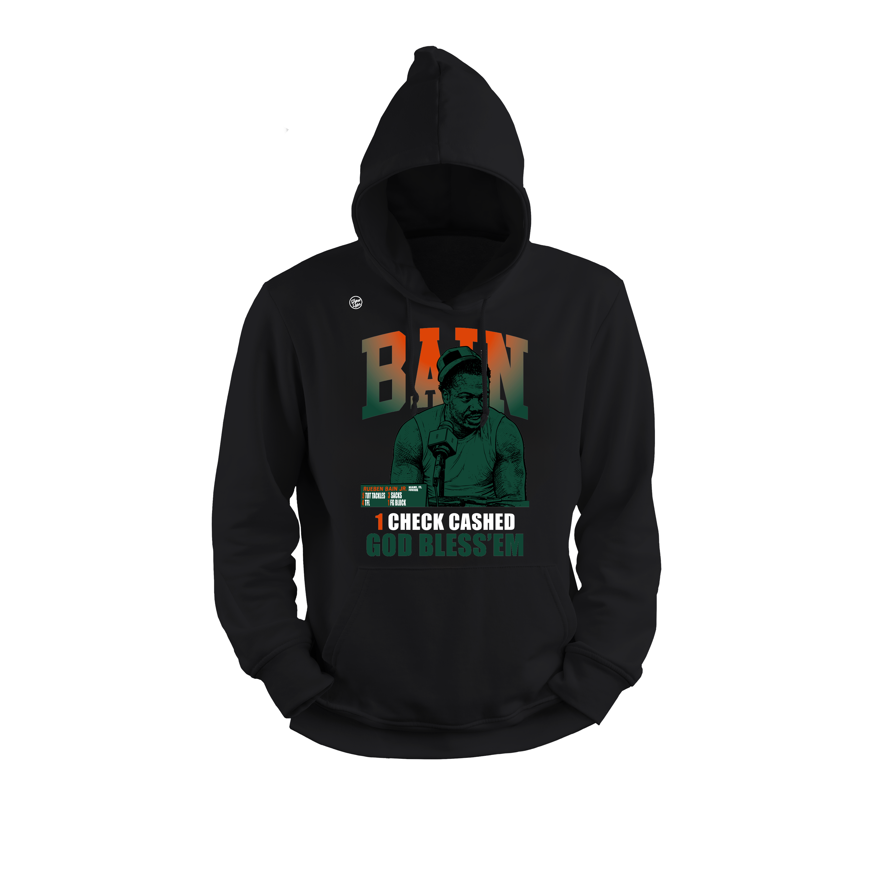 Miami Hurricanes Men's Bain Bless 'Em Hoodie