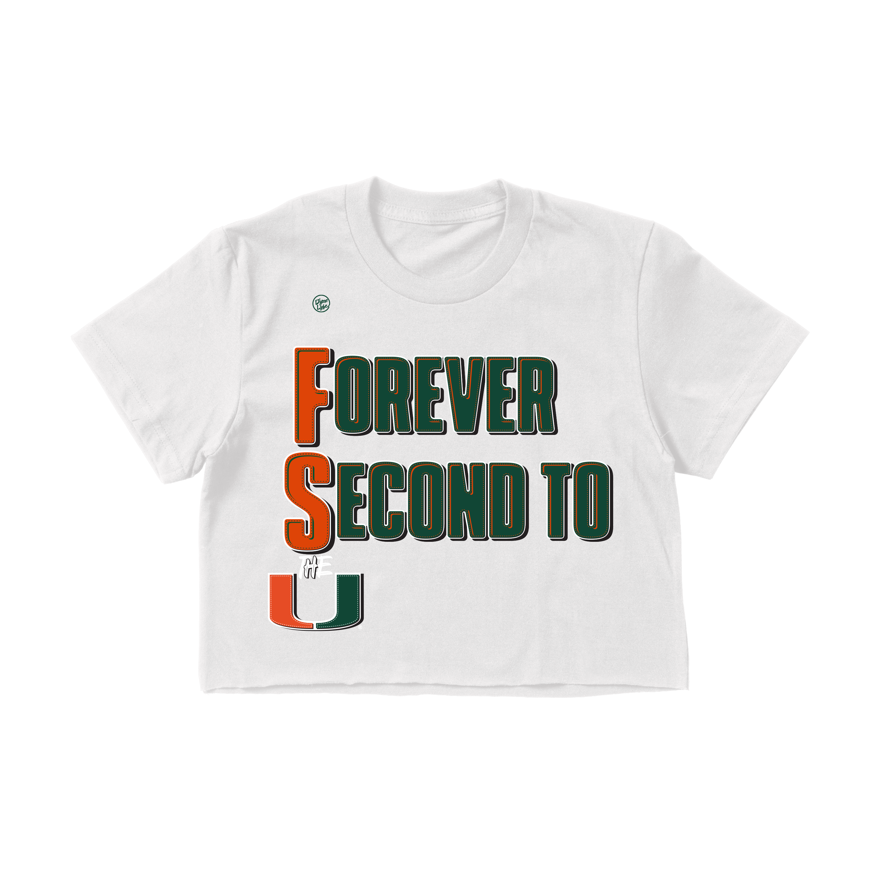 Miami Hurricanes Women's Forever Second To Us Crop