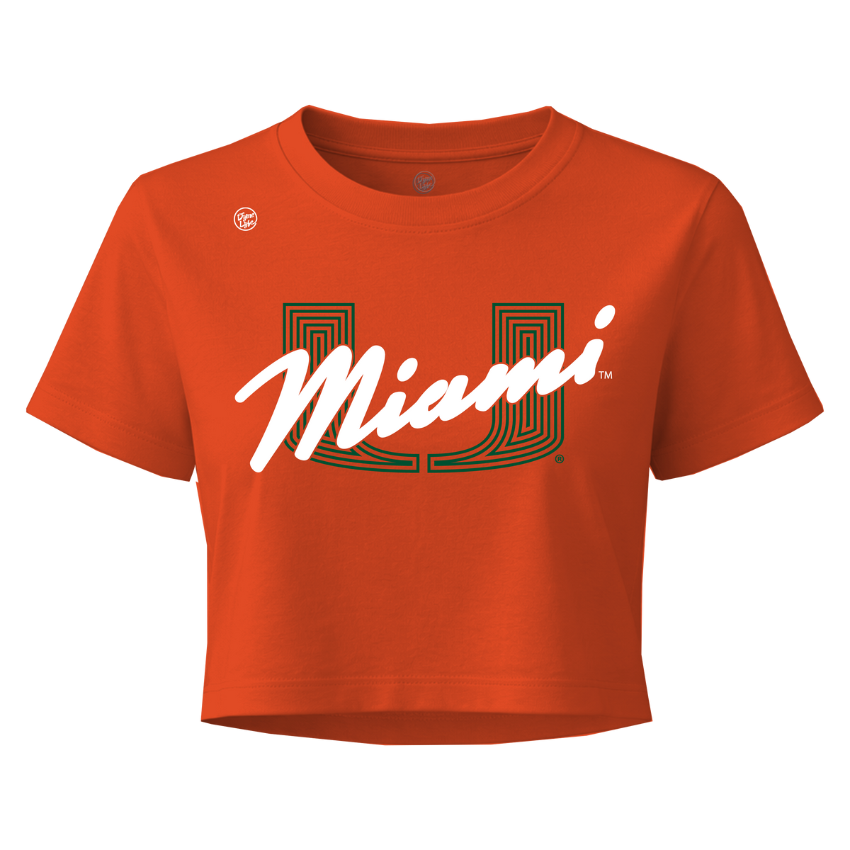 Miami Hurricanes Women's Miami Vice Script Crop Top