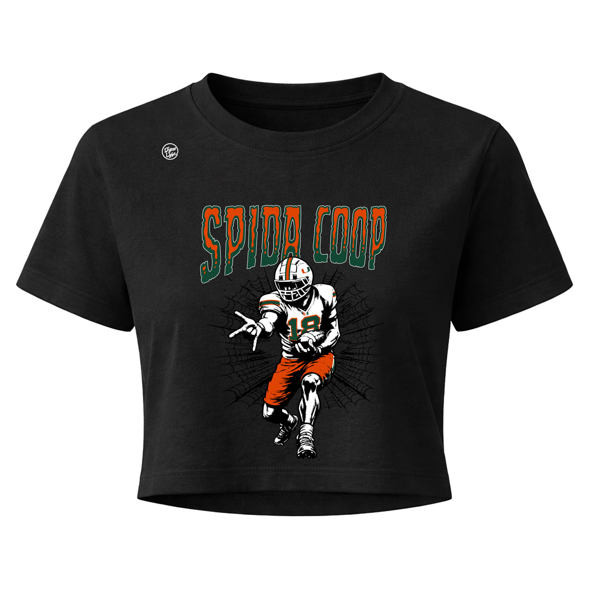 Miami Hurricanes Women's Spider Coop Crop Top