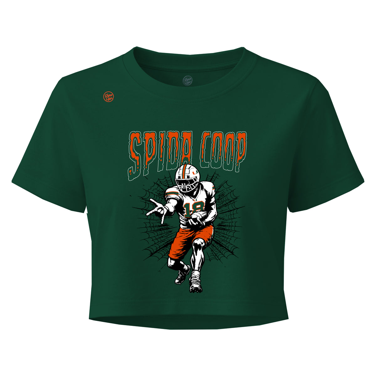 Miami Hurricanes Women's Spider Coop Crop Top