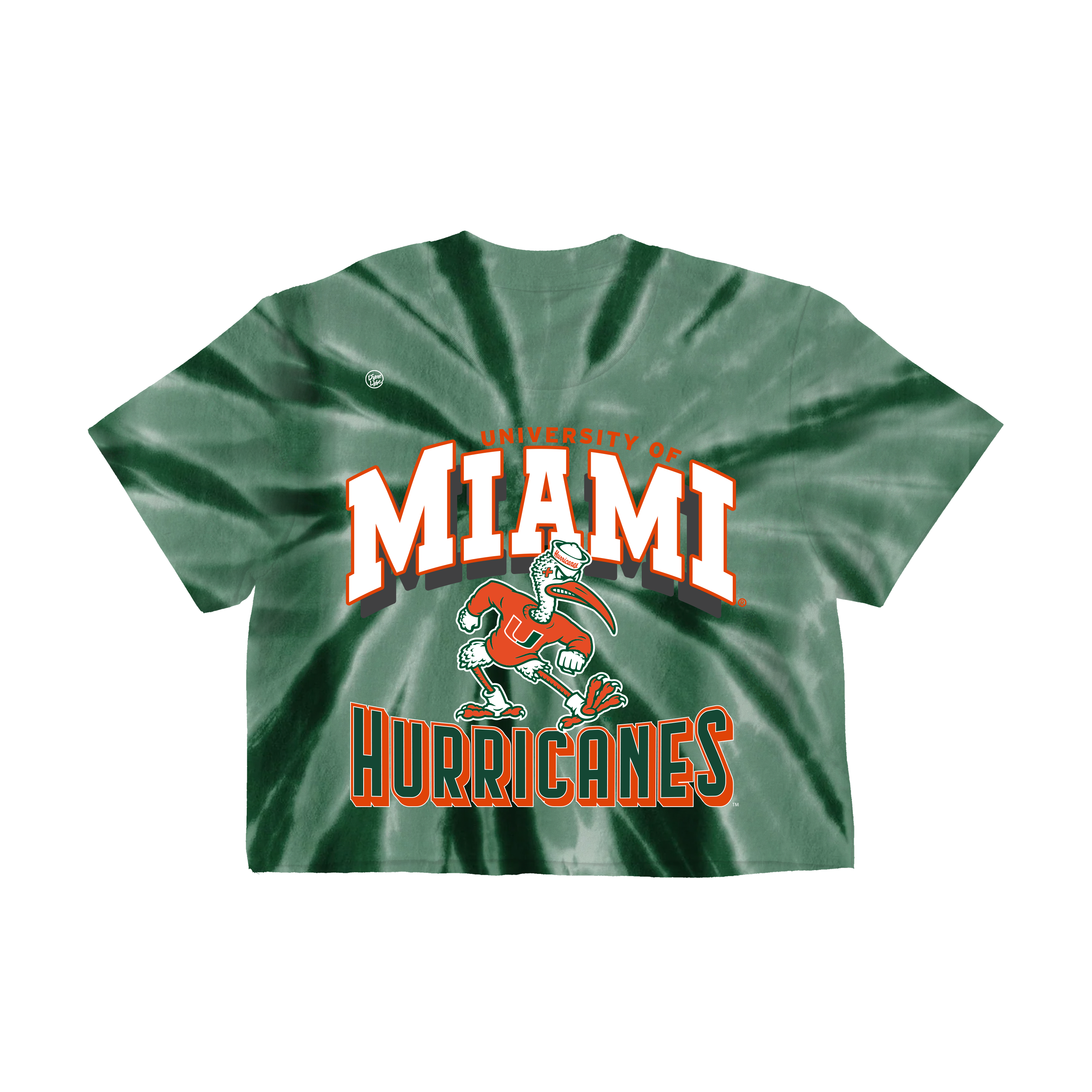 Miami Hurricanes Women's Tie Dye Retro Crop